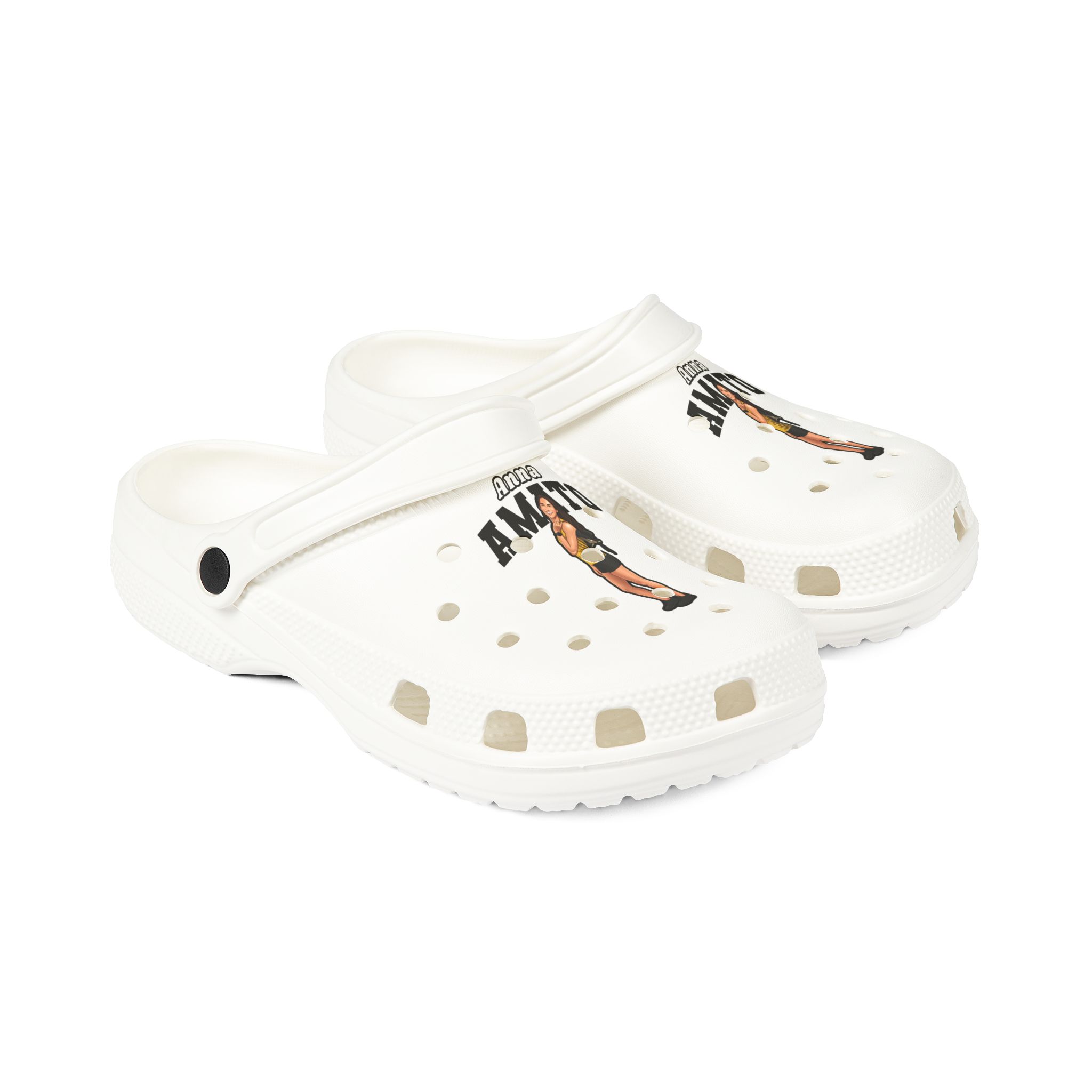 Rubber Clogs — character_name_arch in White