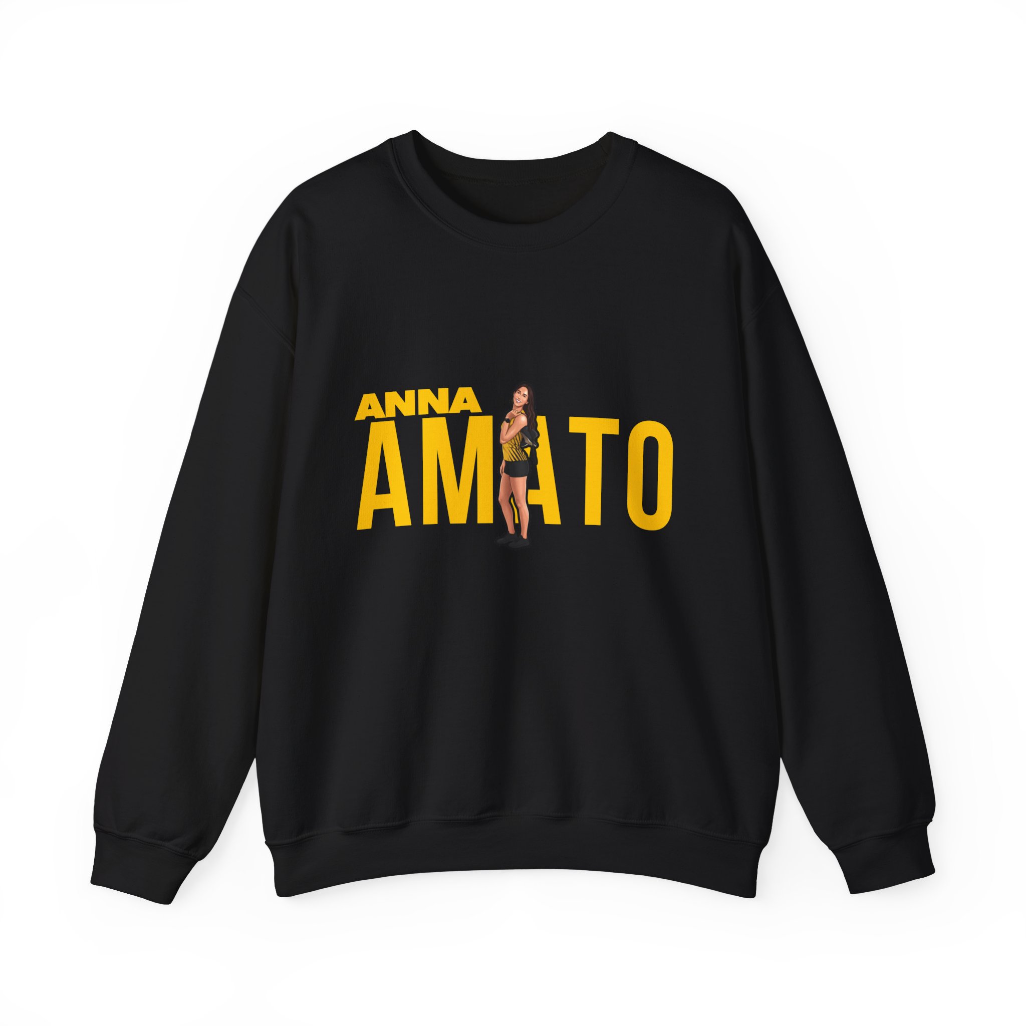Crewneck Sweatshirt — character_player_name in Black