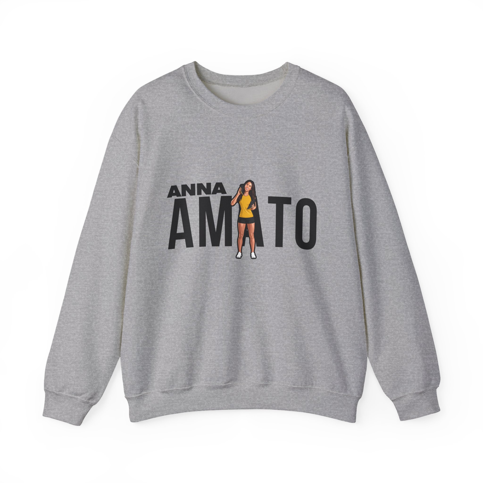 Crewneck Sweatshirt — character_player_name in Grey
