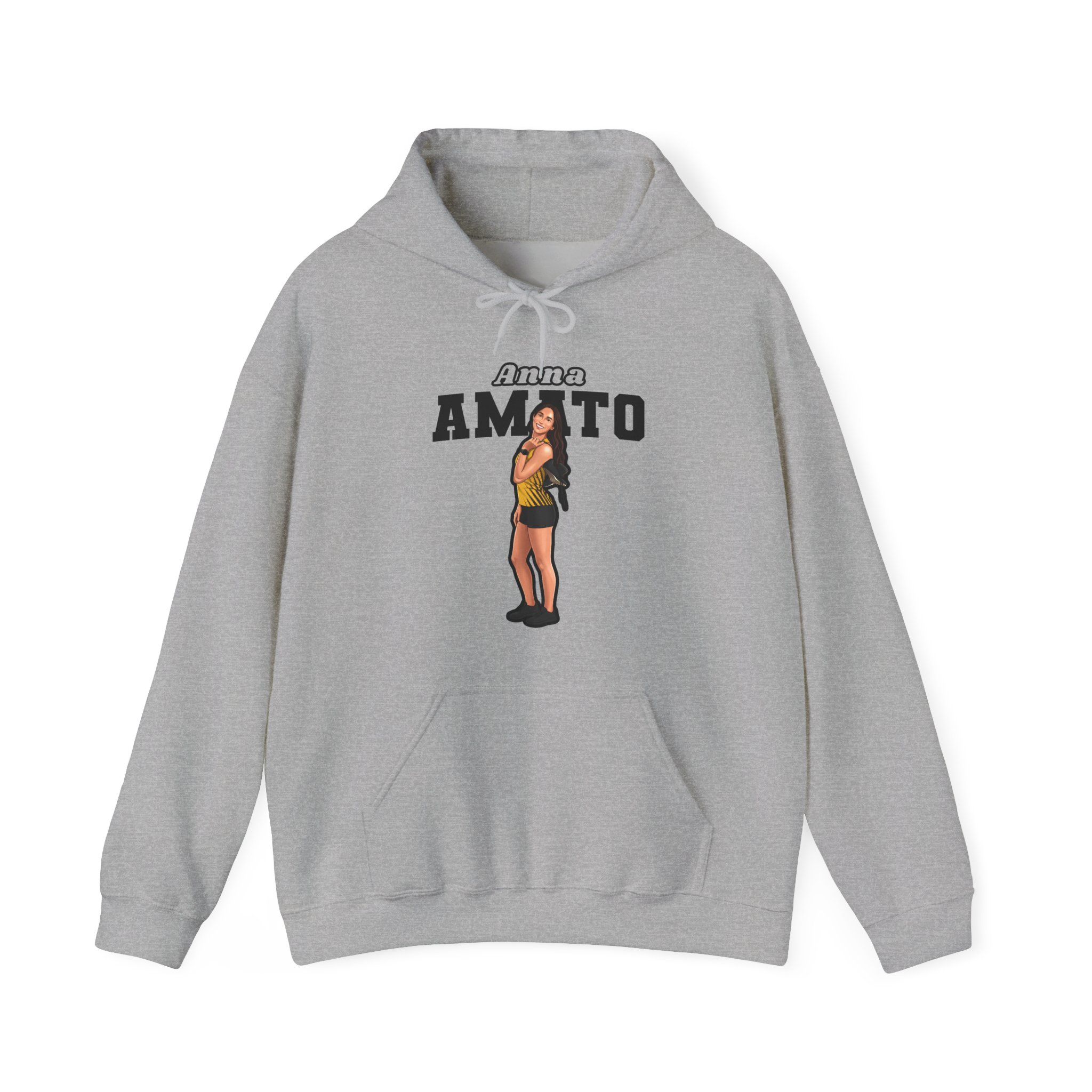 Hoodie — character_name_arch in Grey