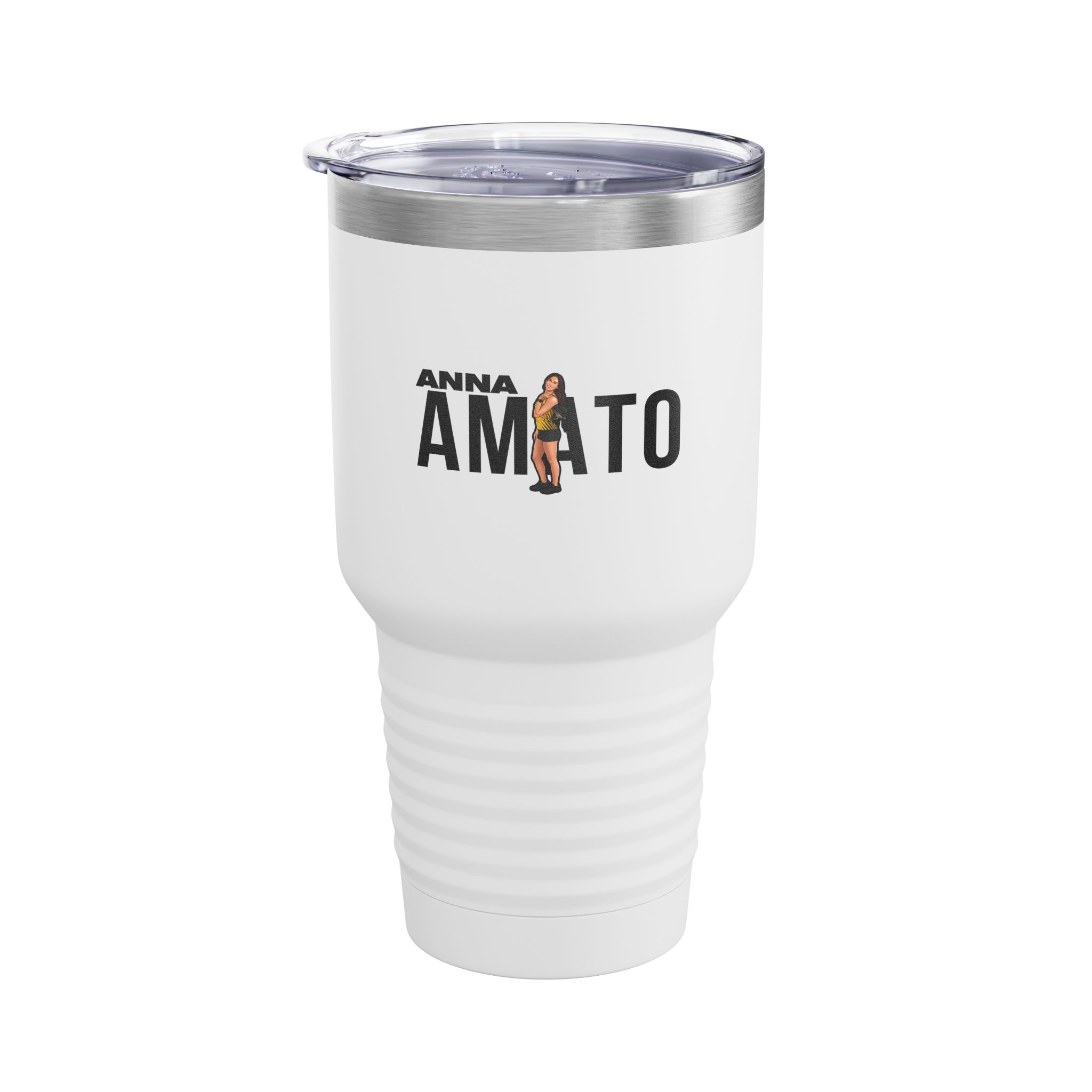 30oz Tumbler — character_player_name in White