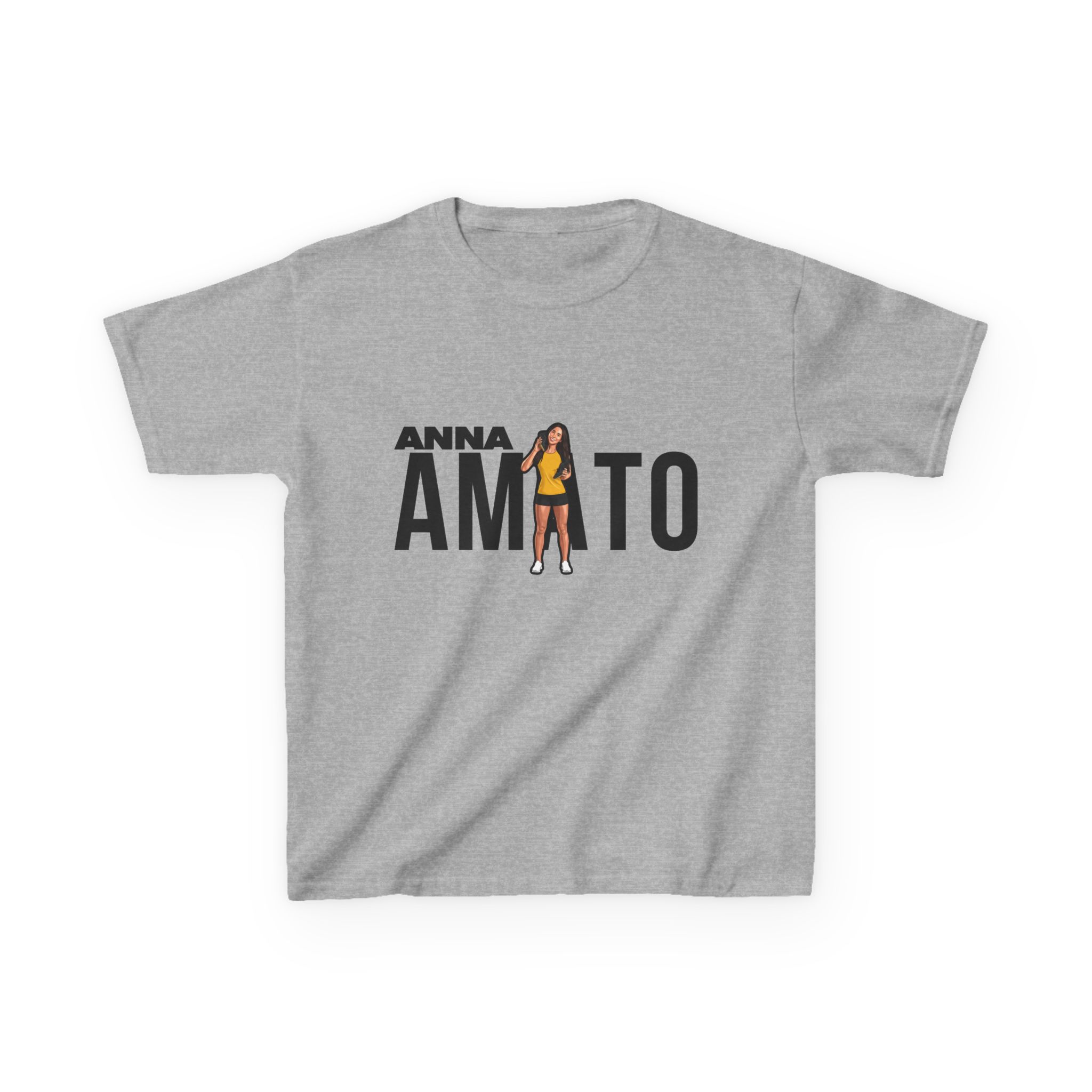 Youth Tee — character_player_name in Grey