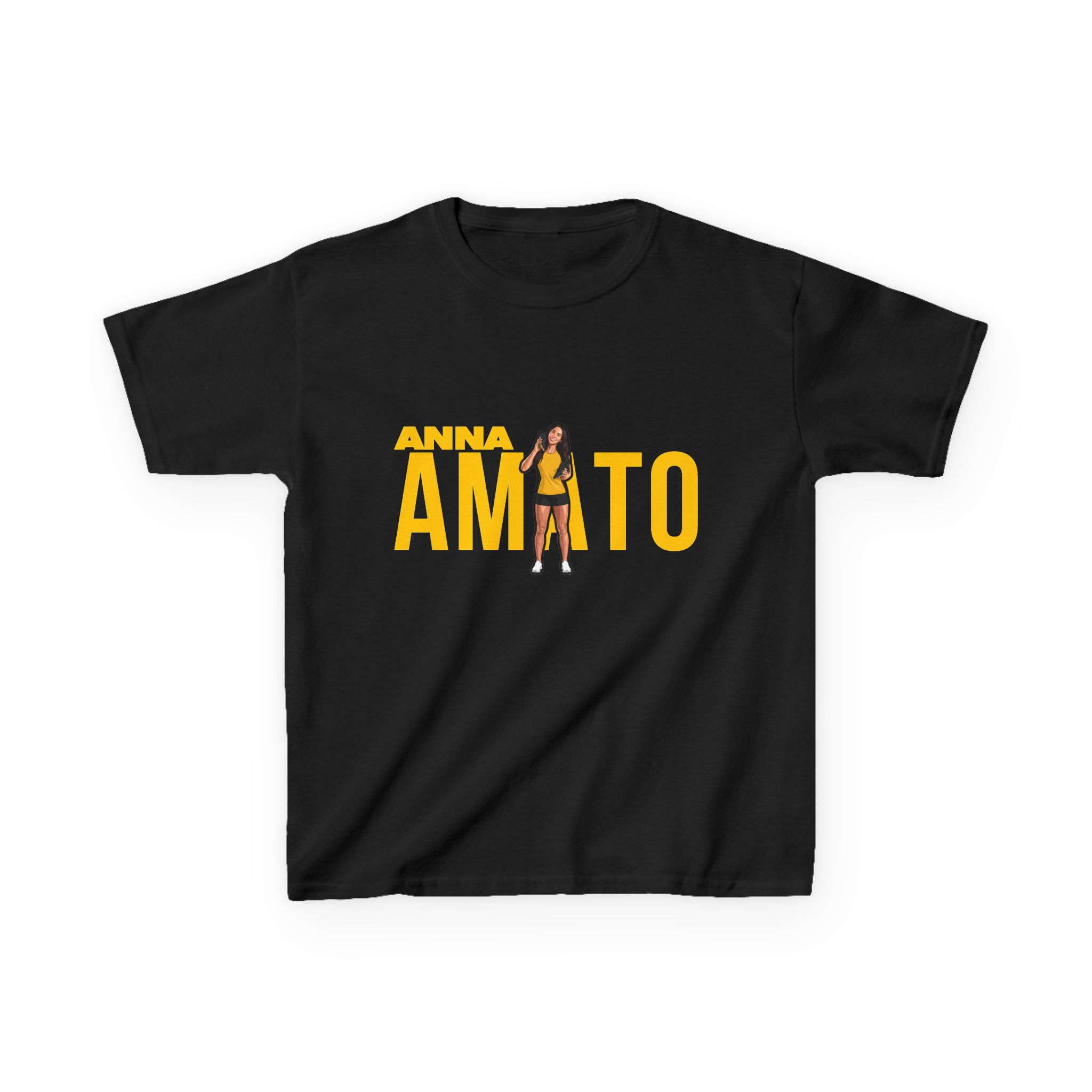 Youth Tee — character_player_name in Black