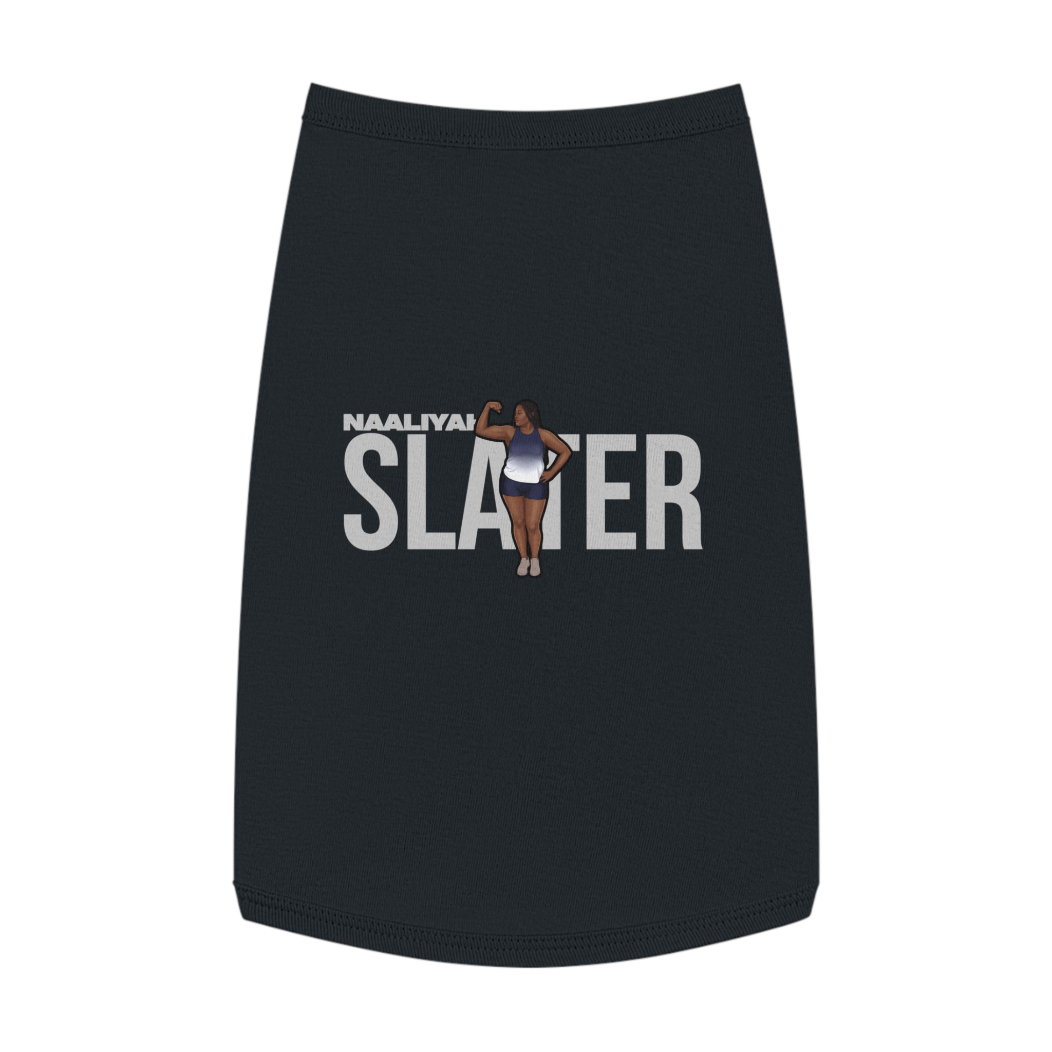 Pet Tank Top — character_player_name in Black