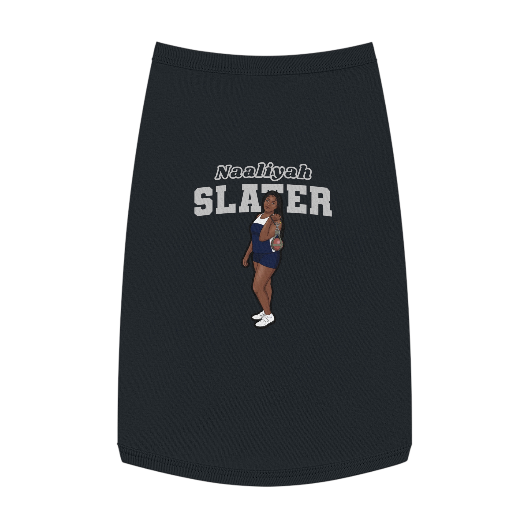 Pet Tank Top — character_name_arch in Black