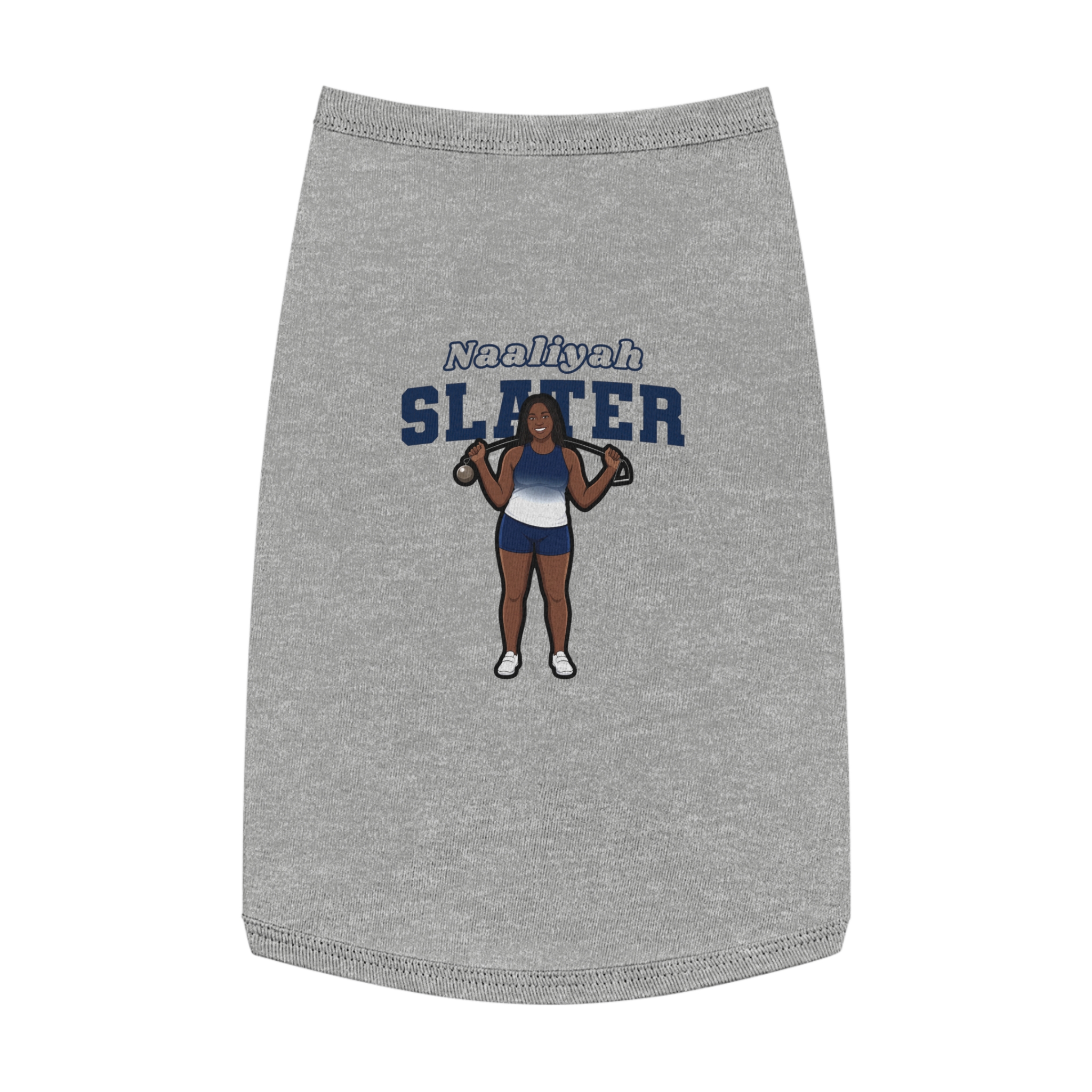 Pet Tank Top — character_name_arch in White