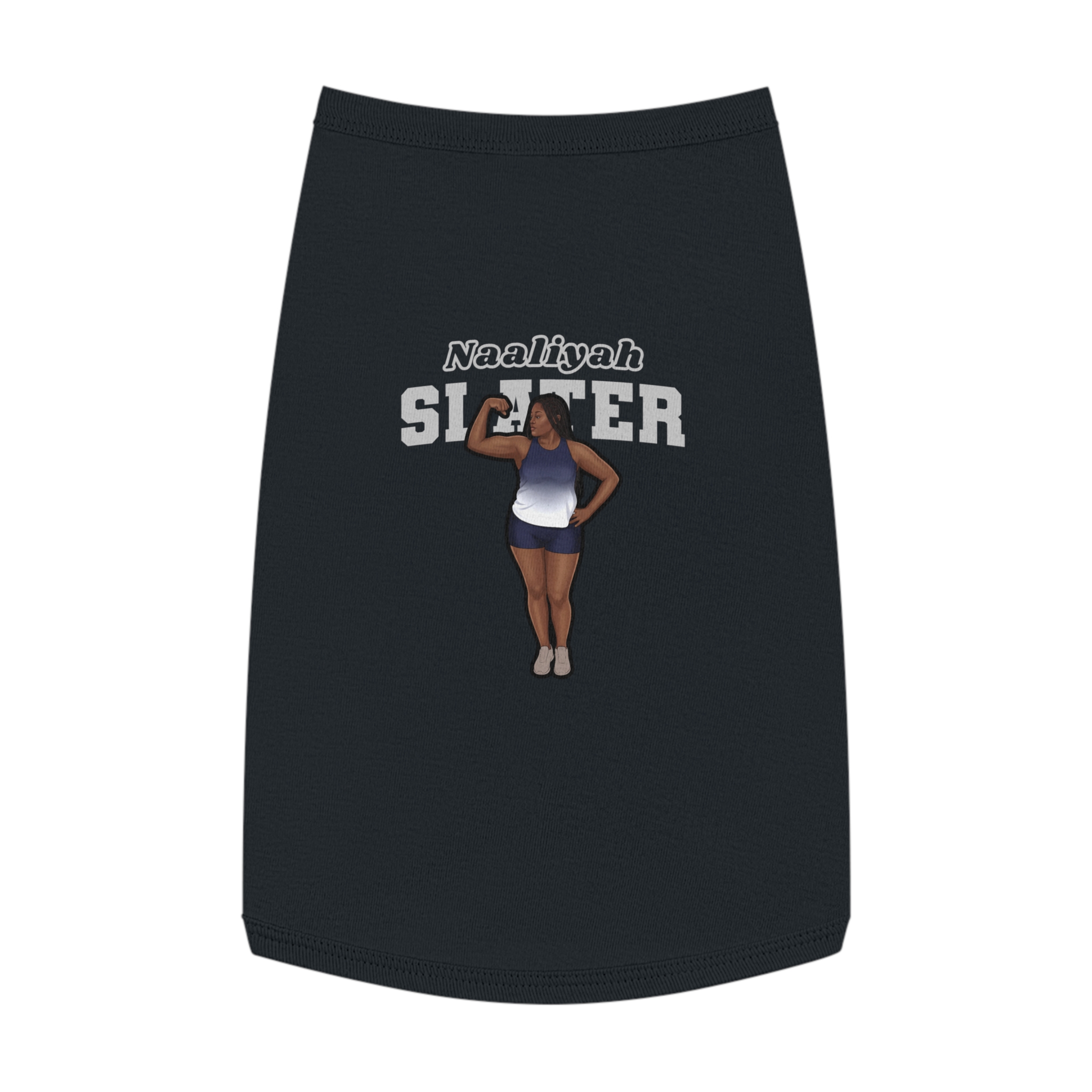 Pet Tank Top — character_name_arch in Black