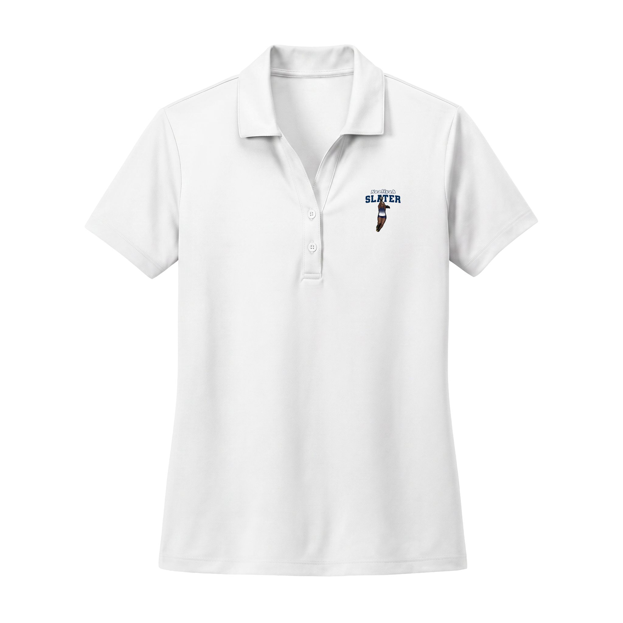 Women's Polo — character_name_arch in White