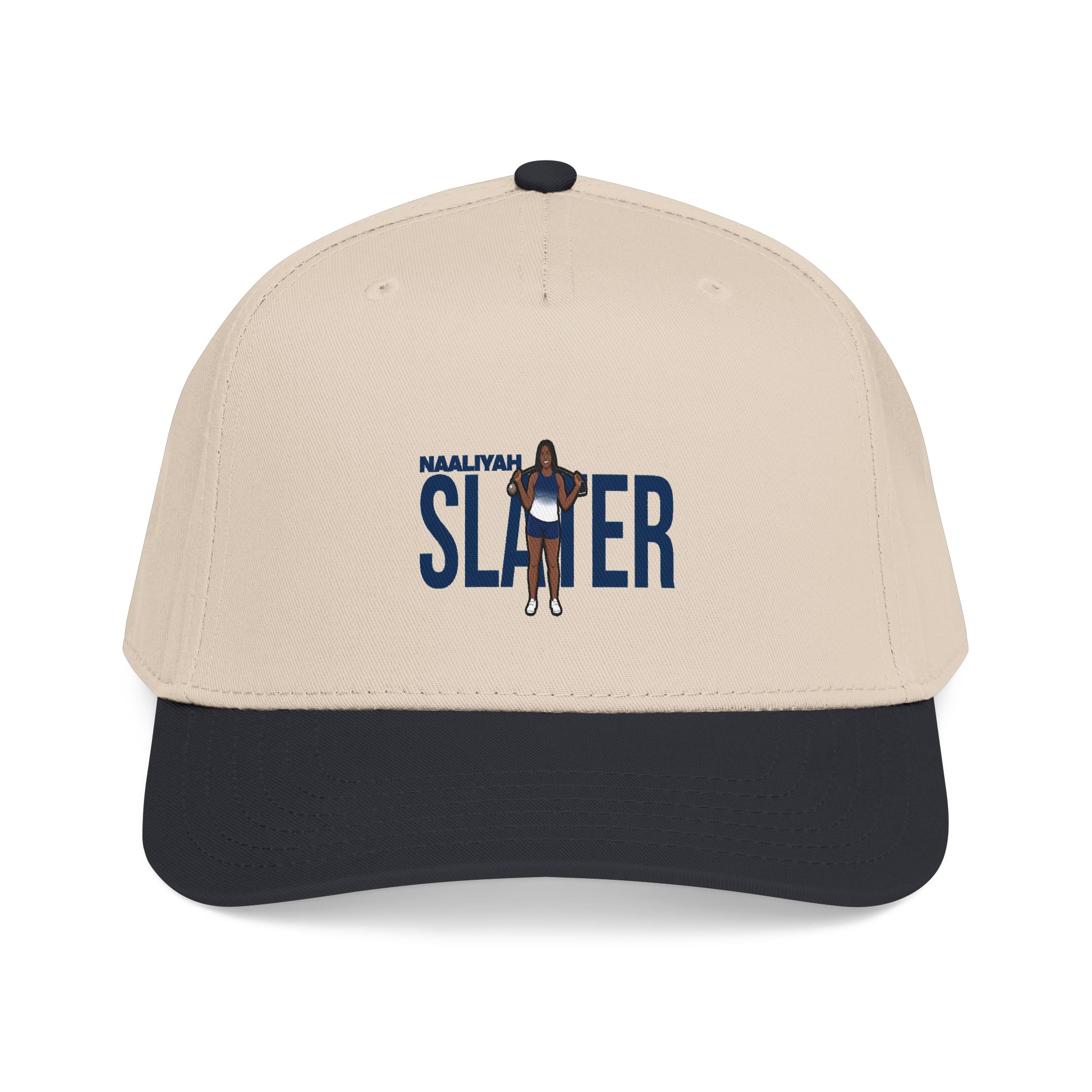 Baseball Cap — character_player_name in Black / Natural