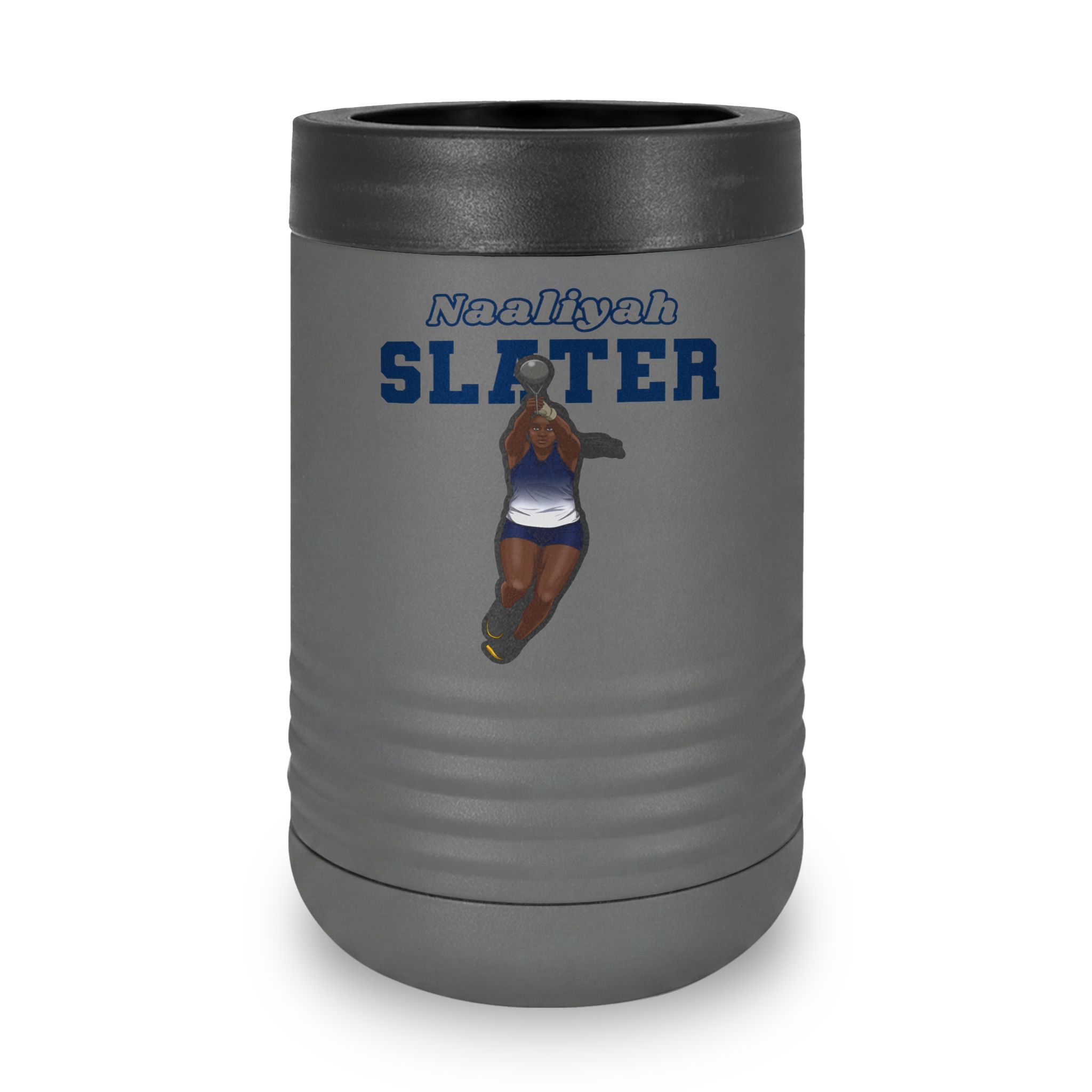 Stainless Can Cooler — character_name_arch in Grey