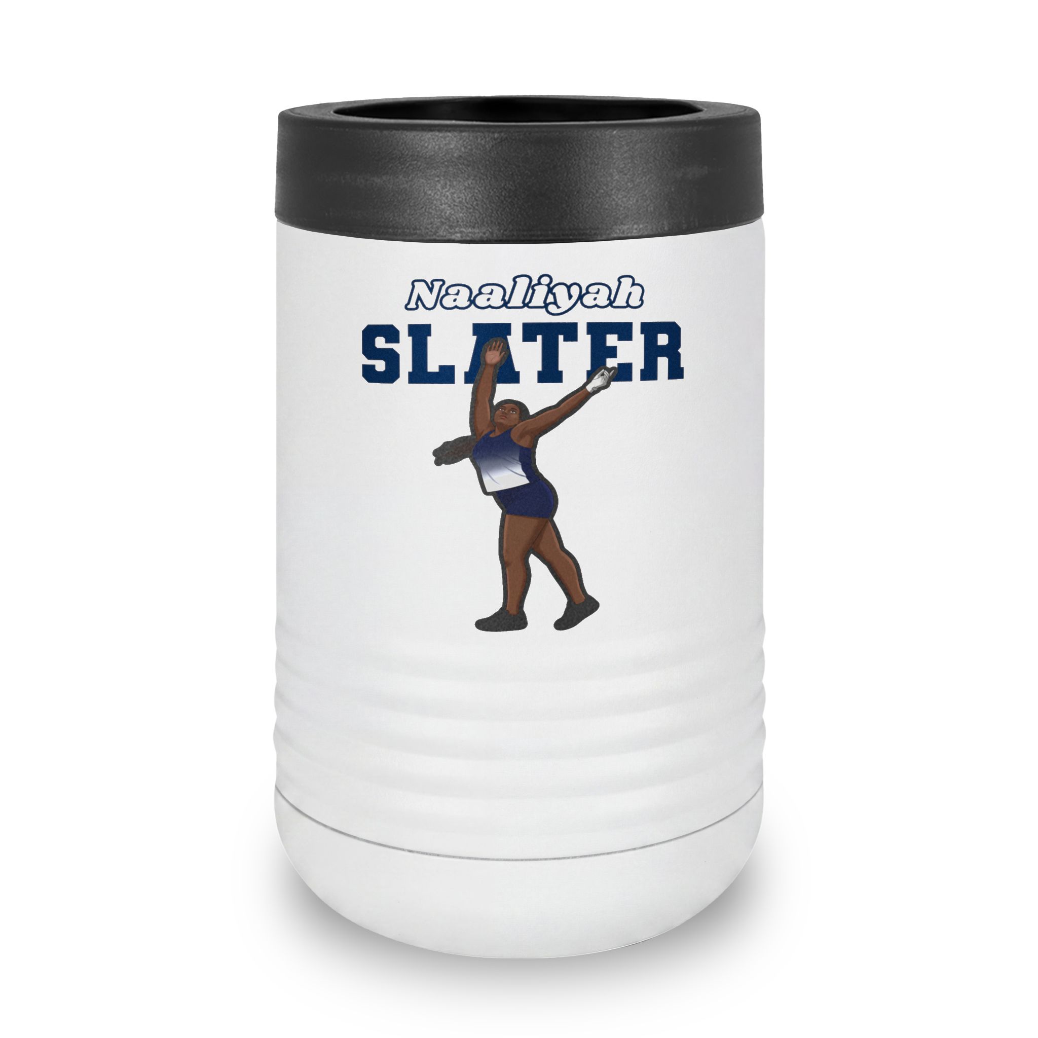 Stainless Can Cooler — character_name_arch in White