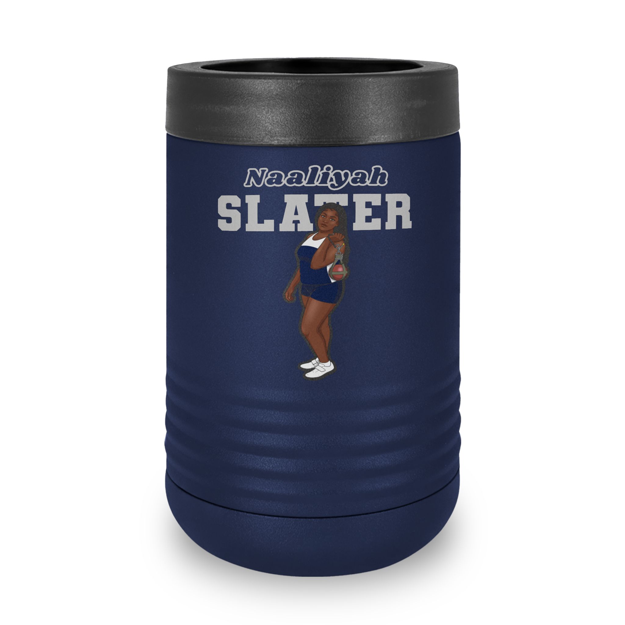 Stainless Can Cooler — character_name_arch in Navy