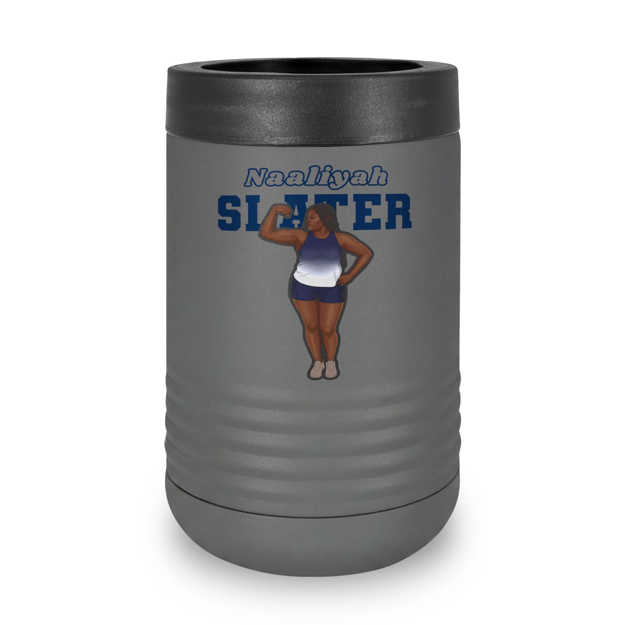 Stainless Can Cooler — character_name_arch in Grey