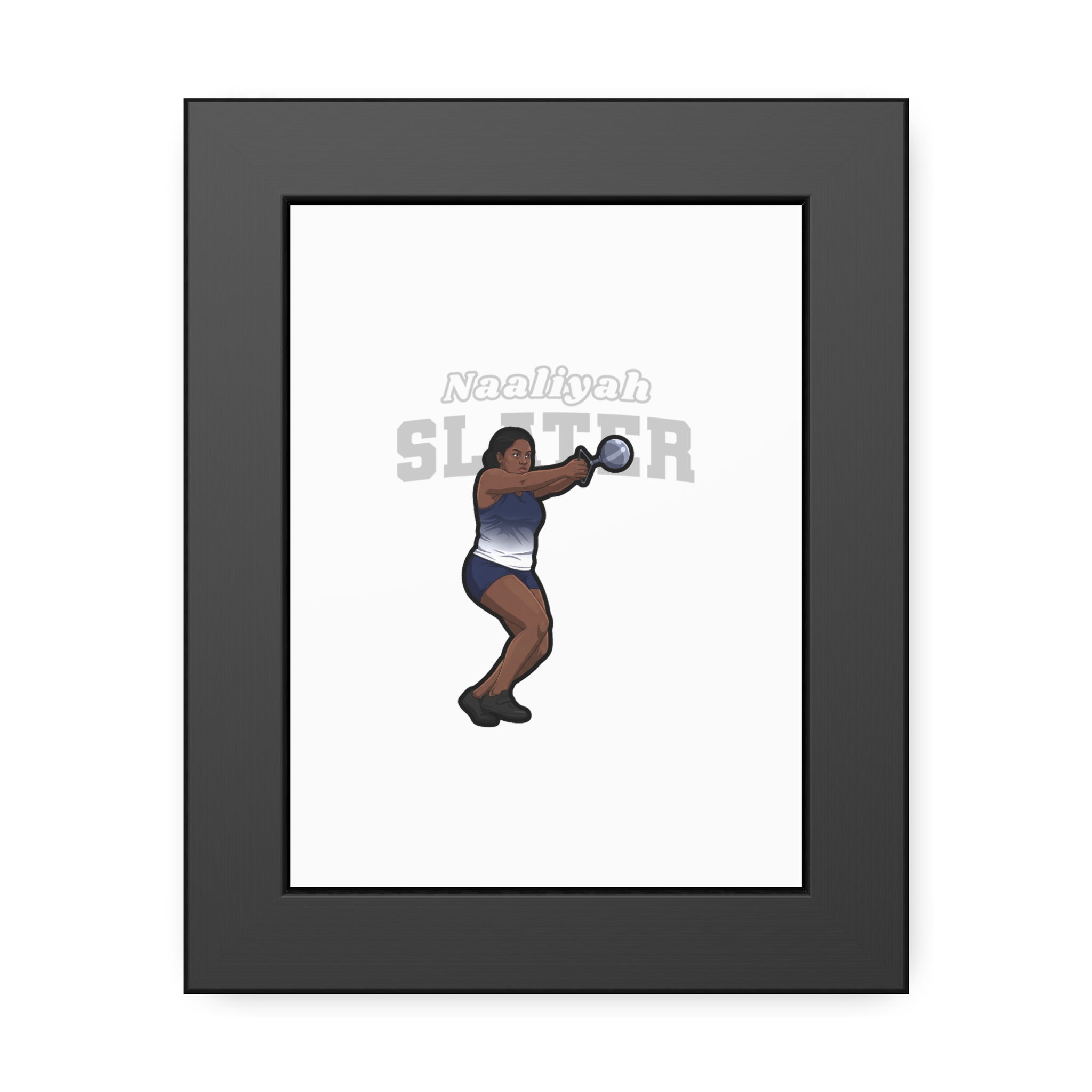 Framed Poster — character_name_arch in Black