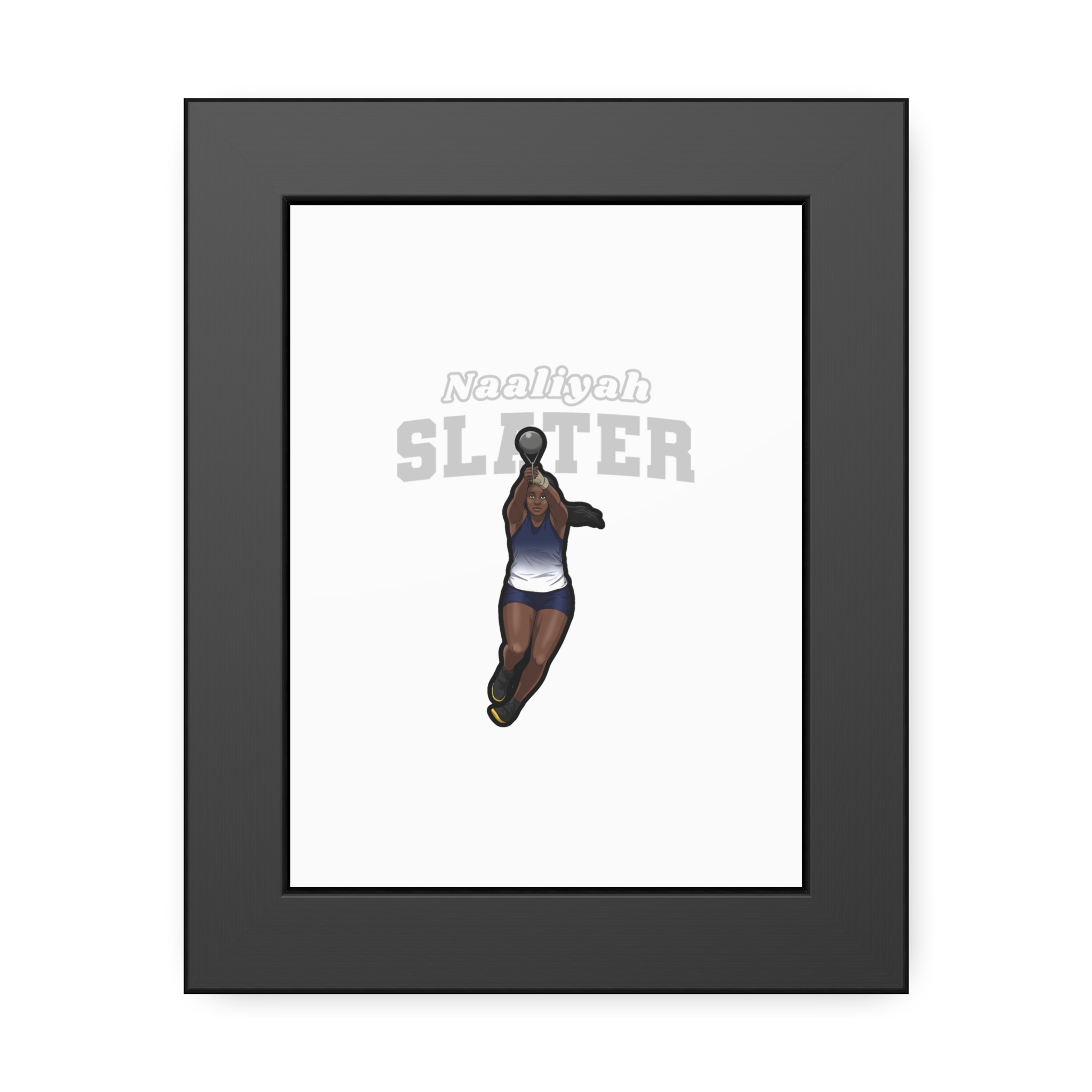 Framed Poster — character_name_arch in Black