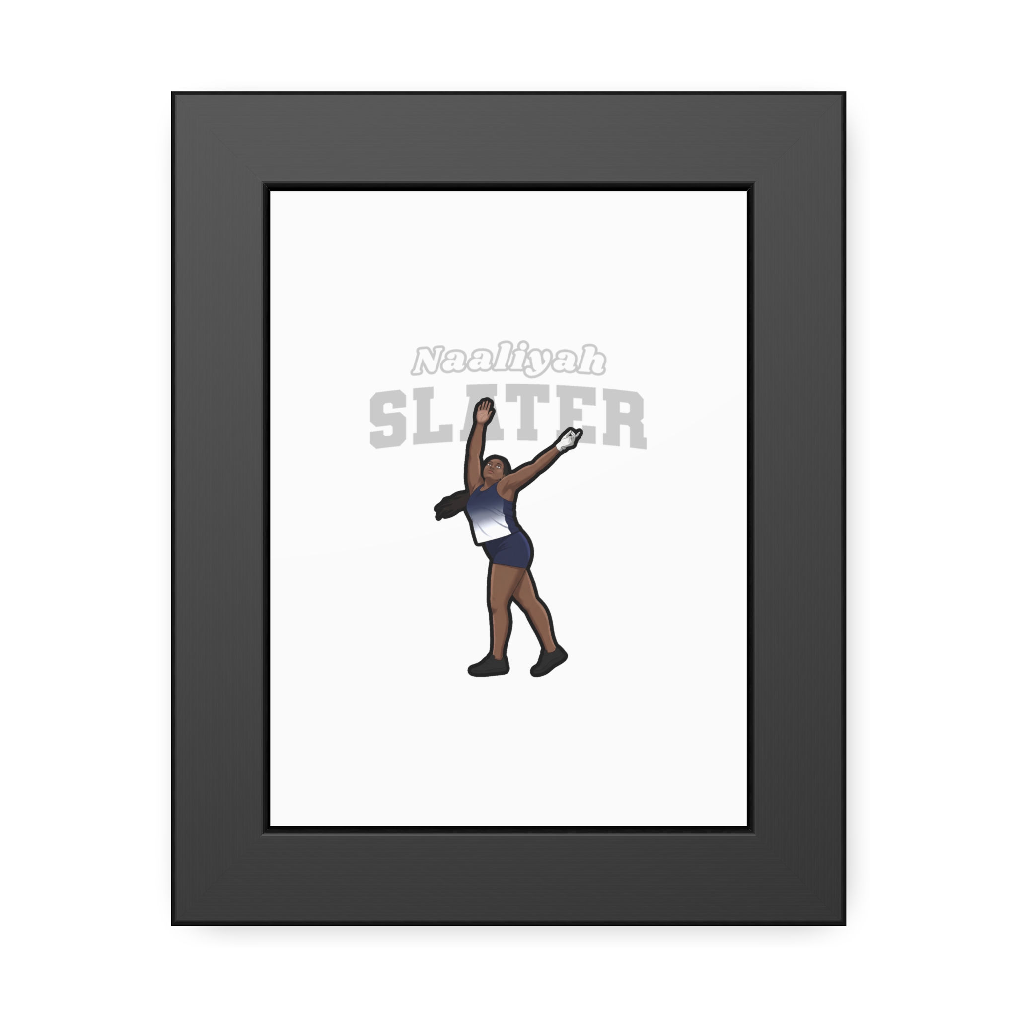Framed Poster — character_name_arch in Black