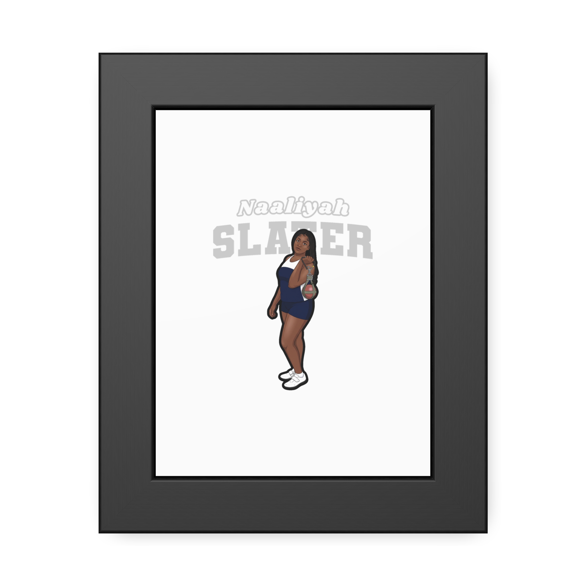 Framed Poster — character_name_arch in Black