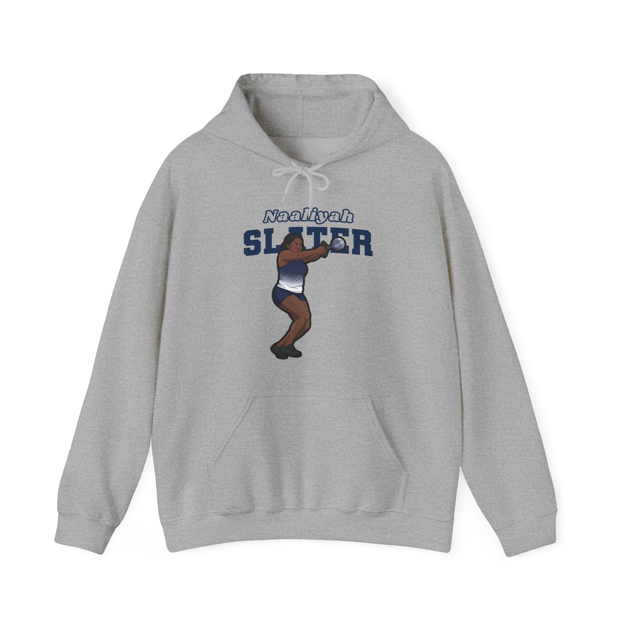 Hoodie — character_name_arch in Grey