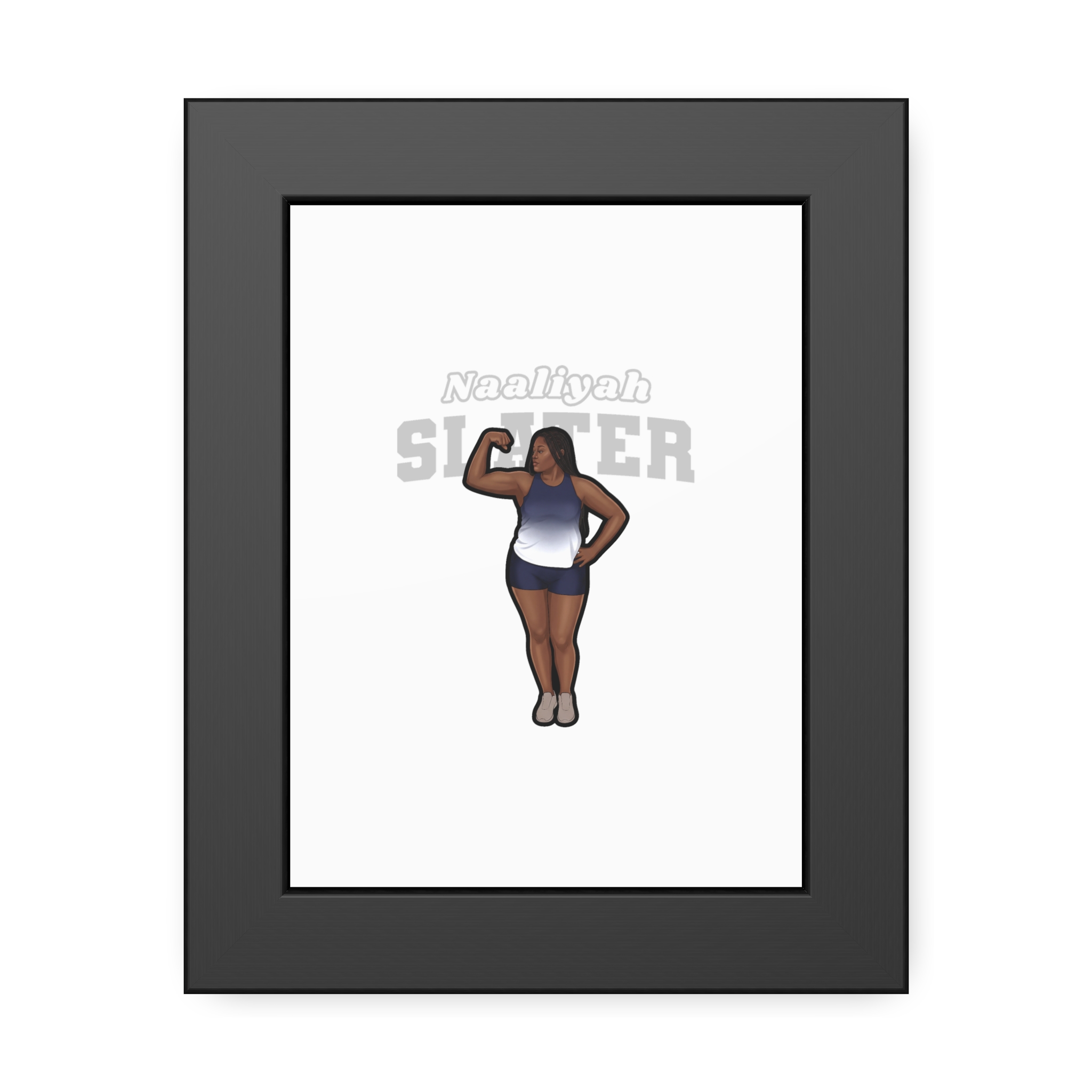 Framed Poster — character_name_arch in Black