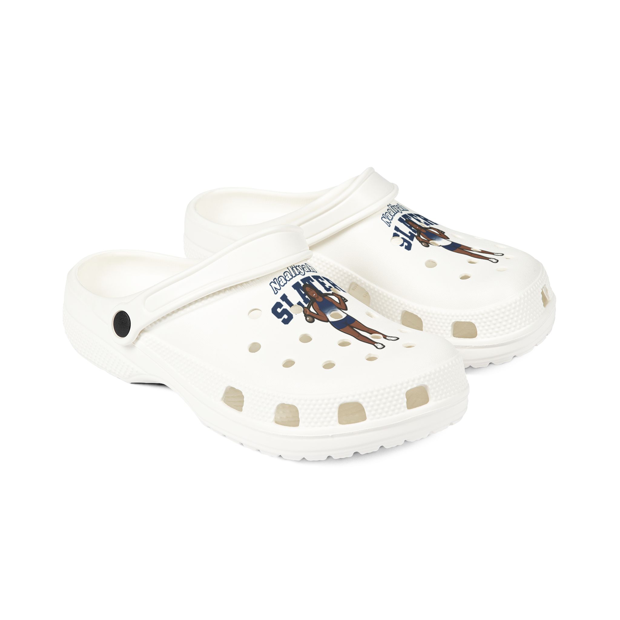 Rubber Clogs — character_name_arch in White