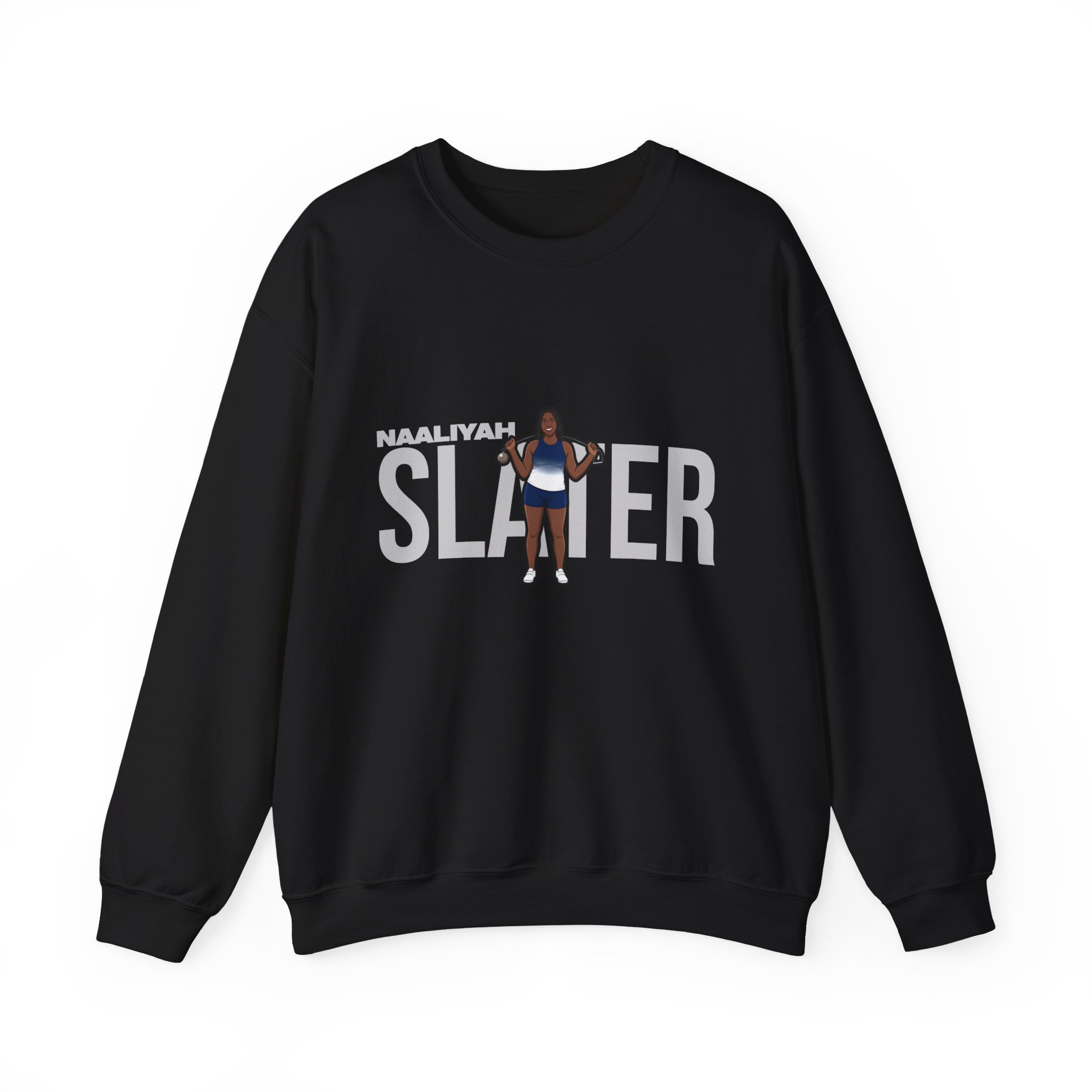 Crewneck Sweatshirt — character_player_name in Black