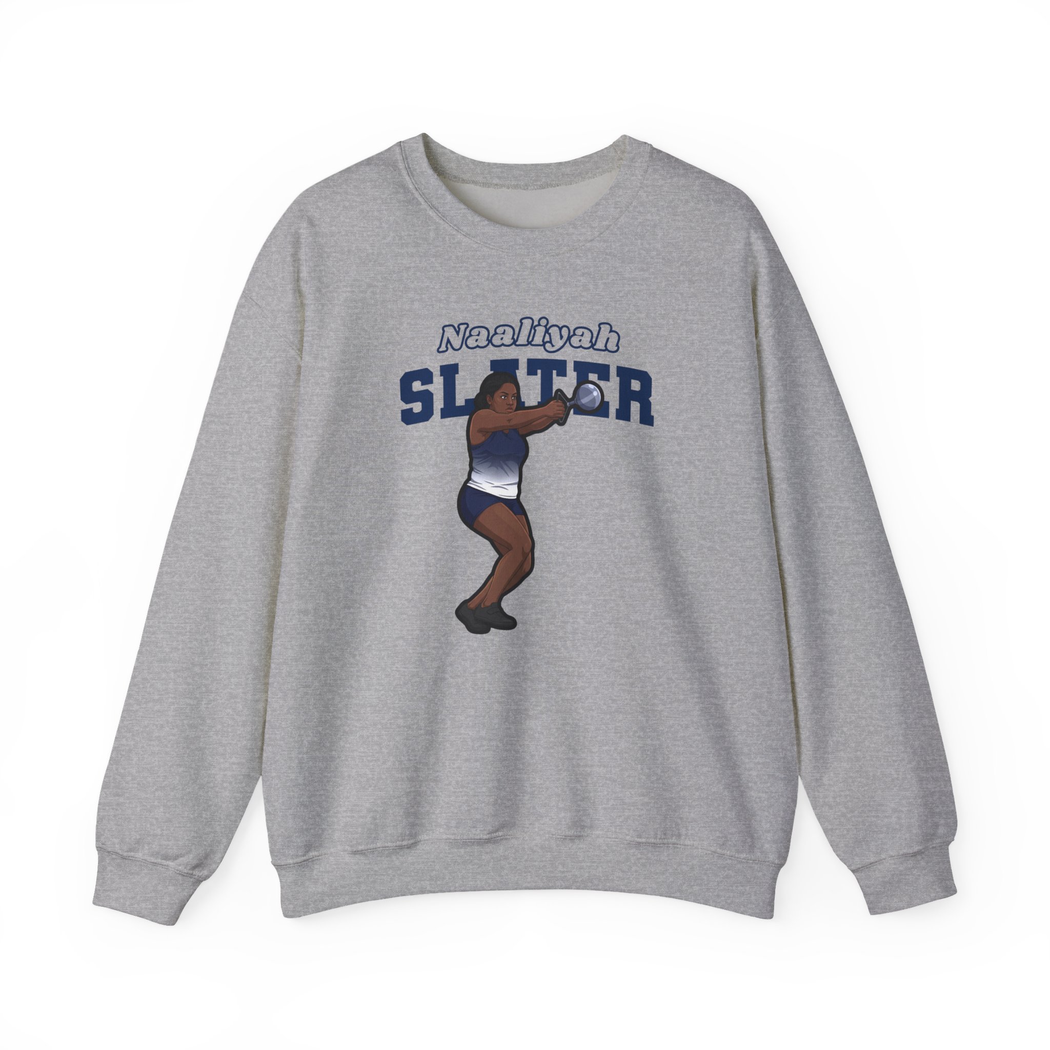 Crewneck Sweatshirt — character_name_arch in Grey