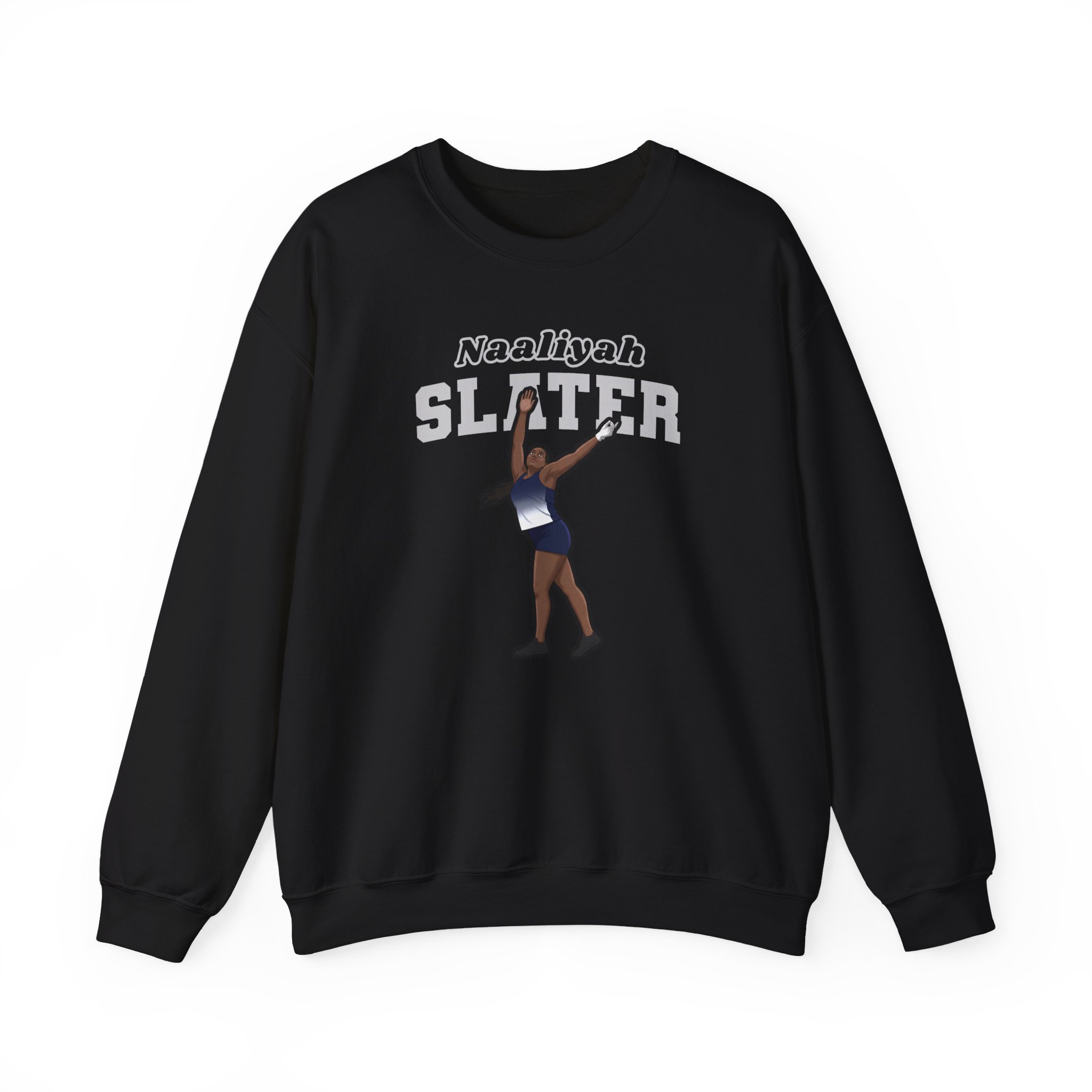 Crewneck Sweatshirt — character_name_arch in Black