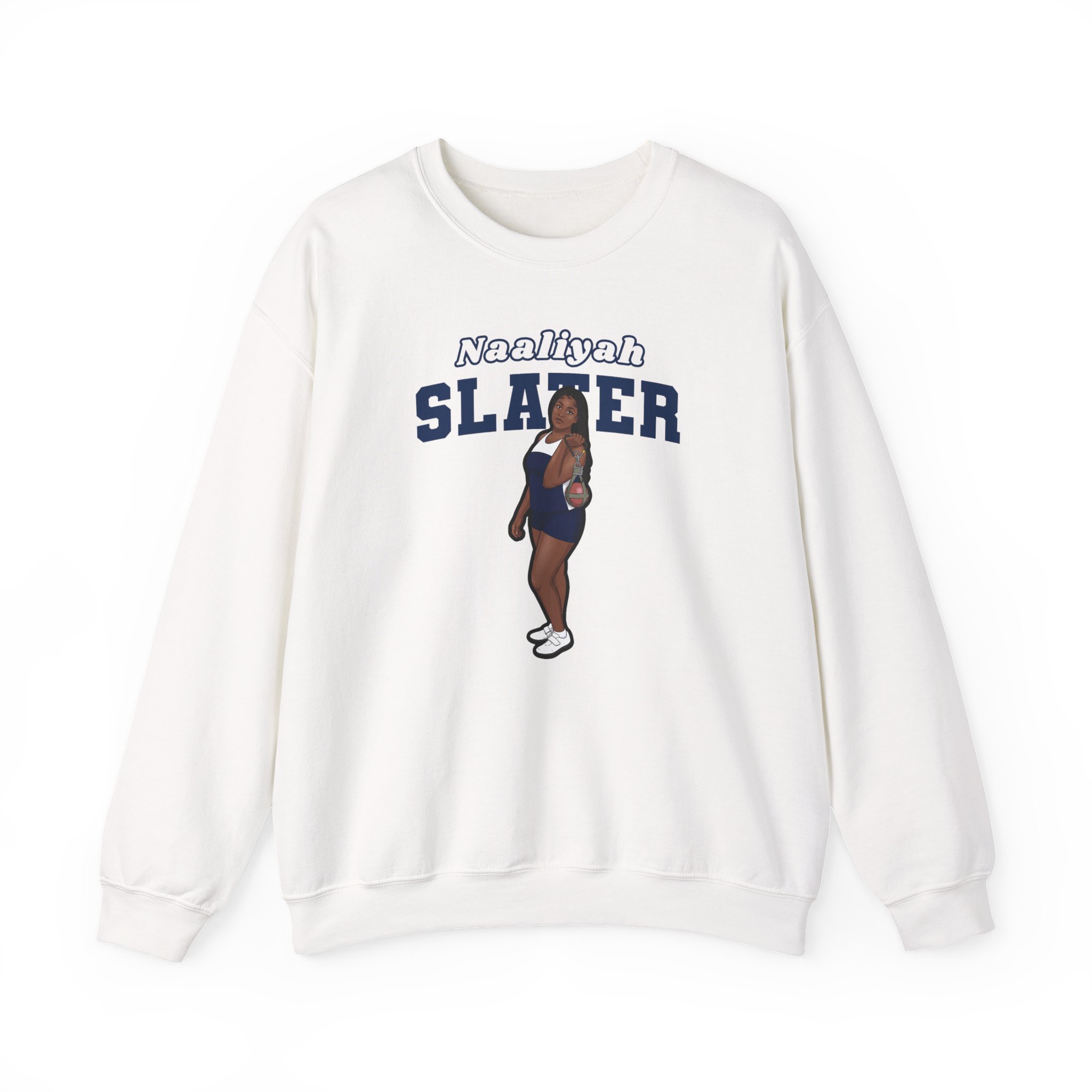 Crewneck Sweatshirt — character_name_arch in White