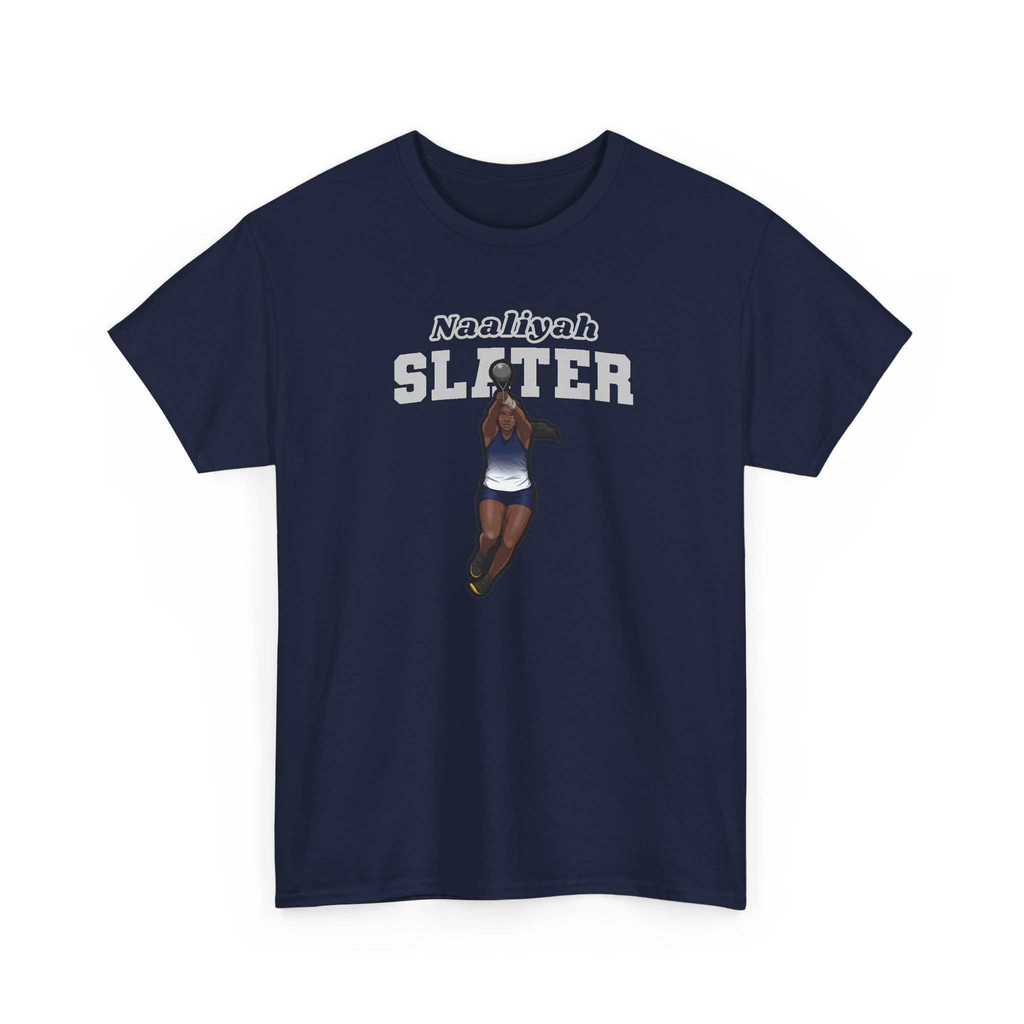 Tee — character_name_arch in Navy