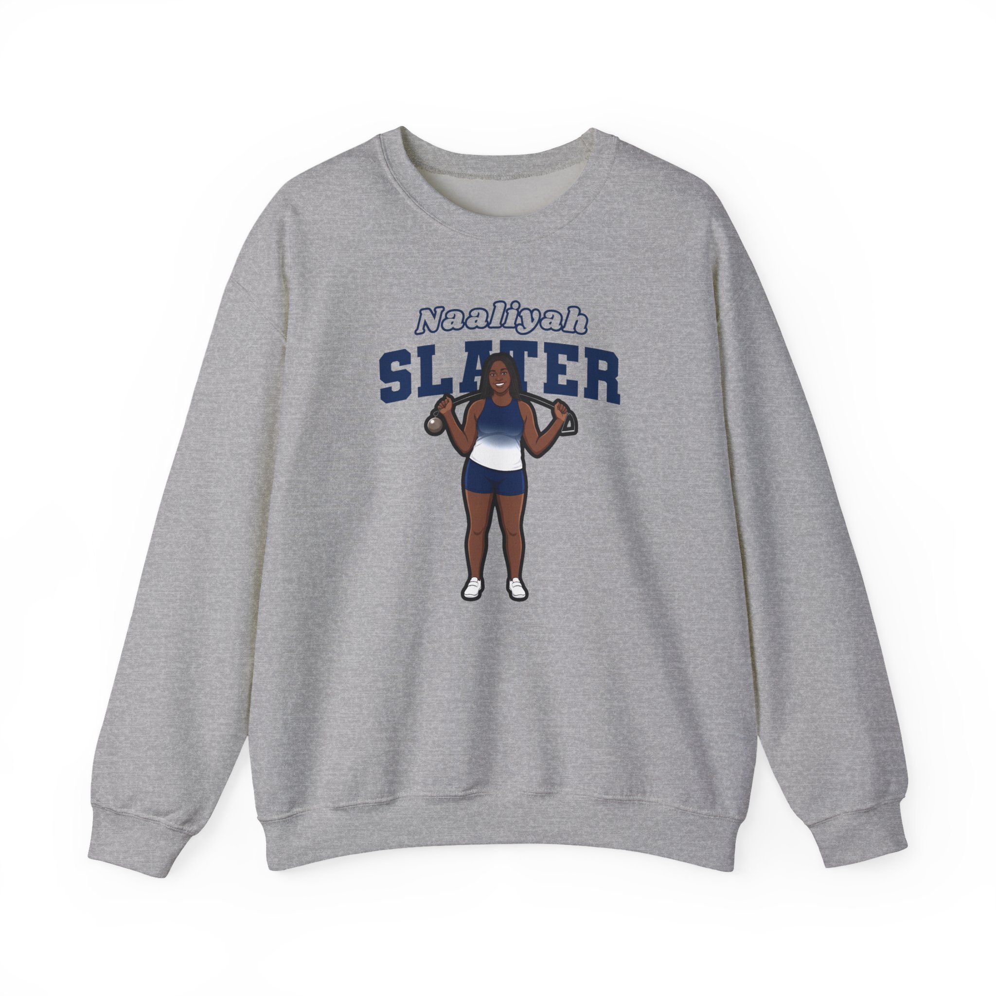 Crewneck Sweatshirt — character_name_arch in Grey