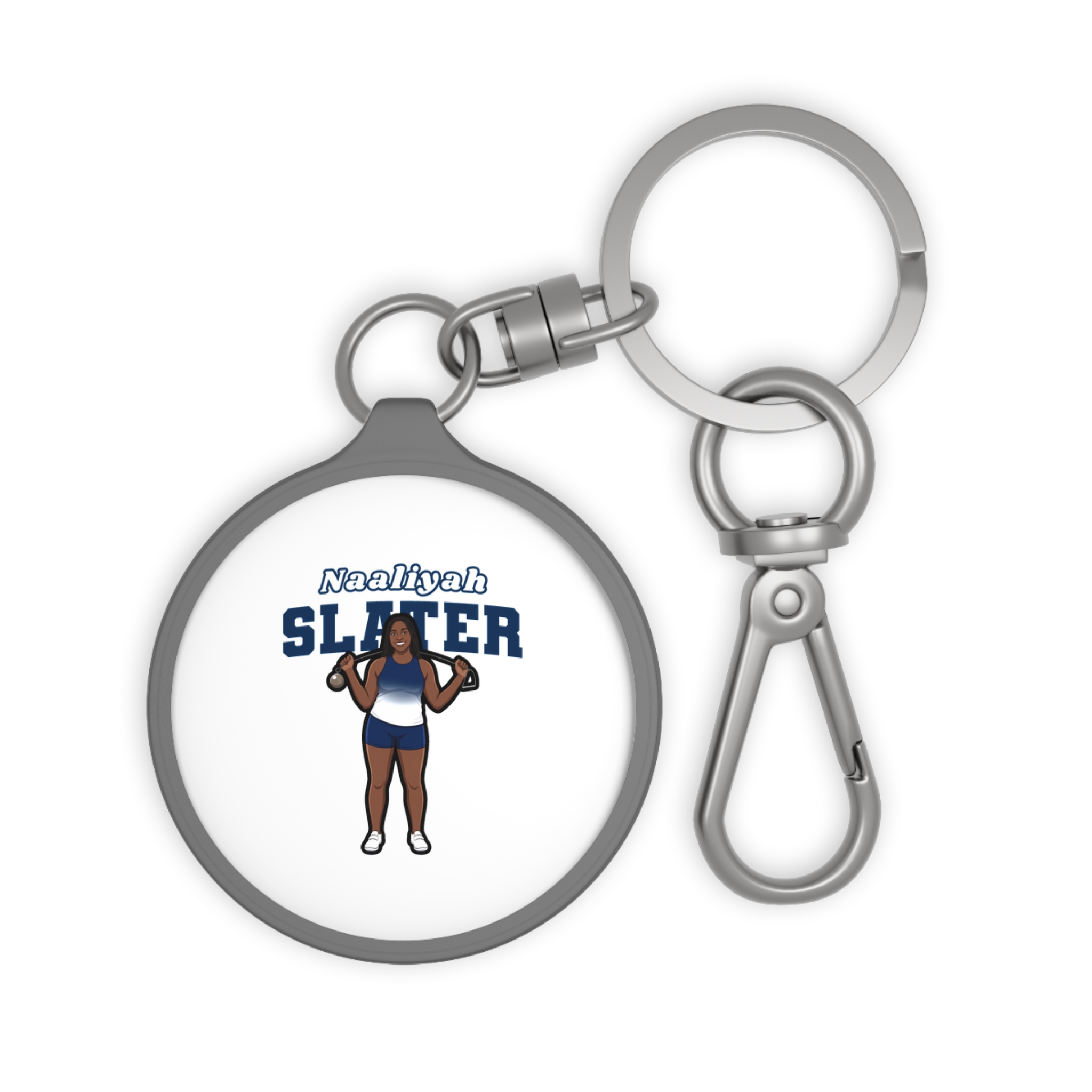 Keychain — character_name_arch in Grey