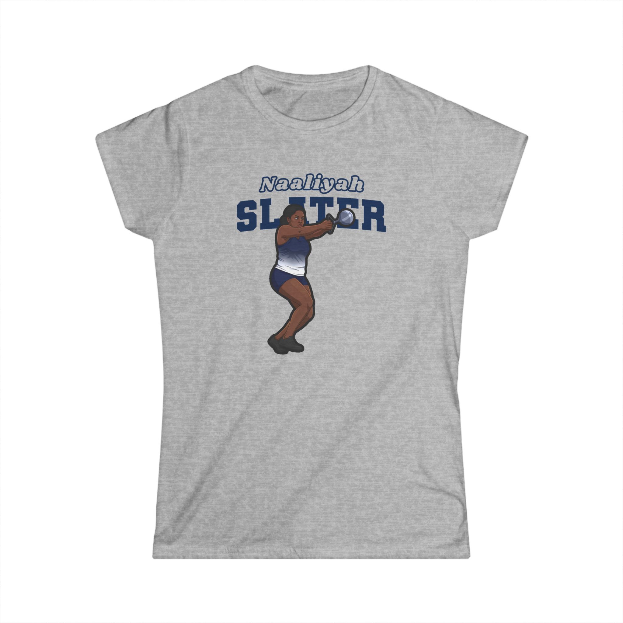 Women's Softstyle Tee — character_name_arch in Grey