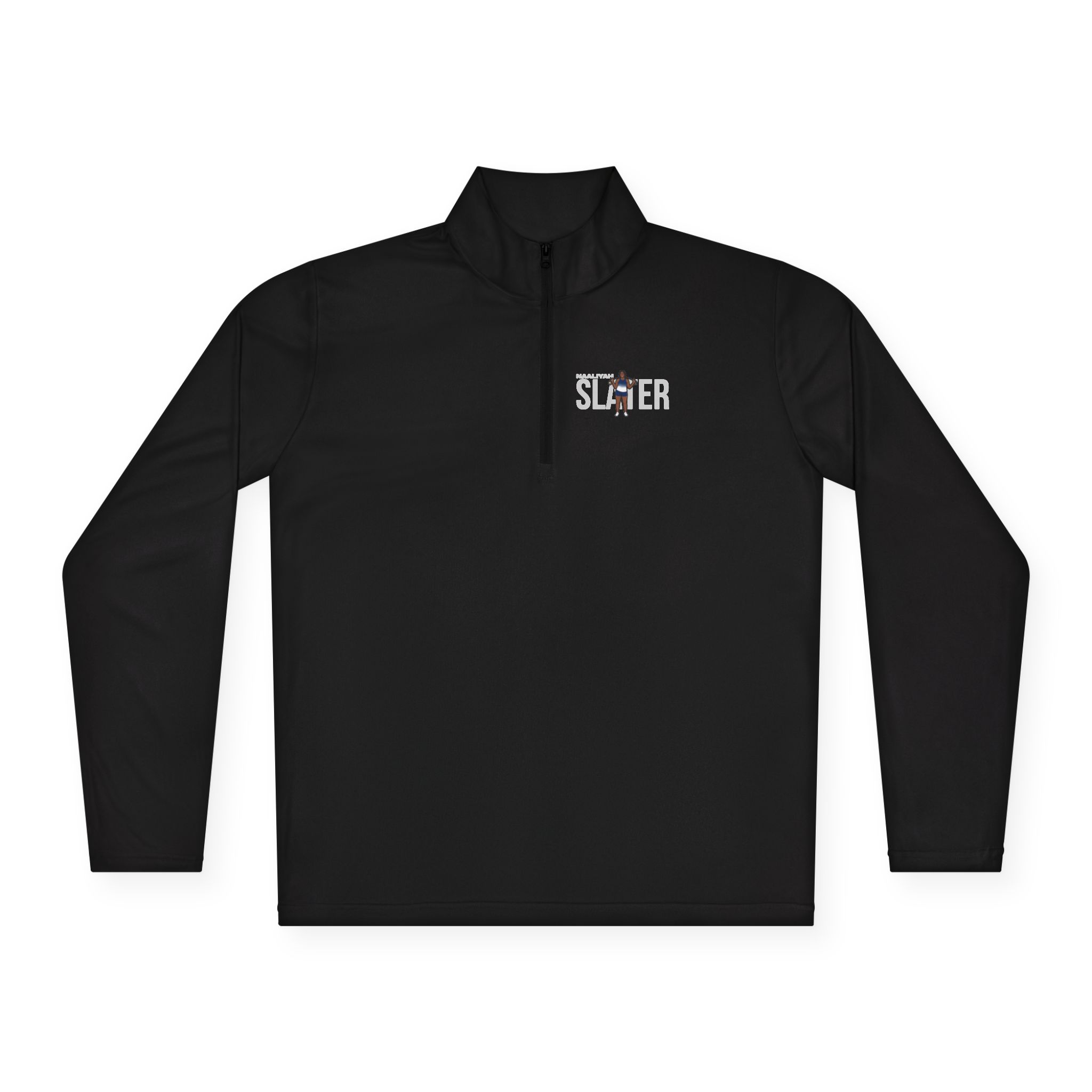 Q-Zip Pullover — character_player_name in Black