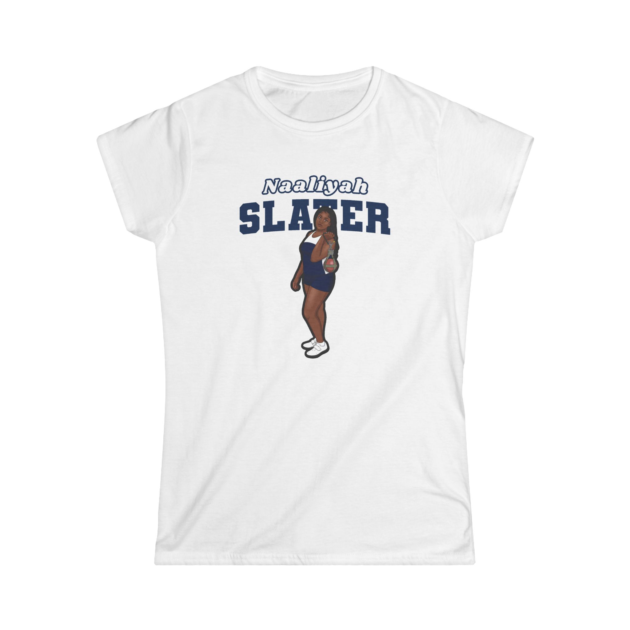 Women's Softstyle Tee — character_name_arch in White