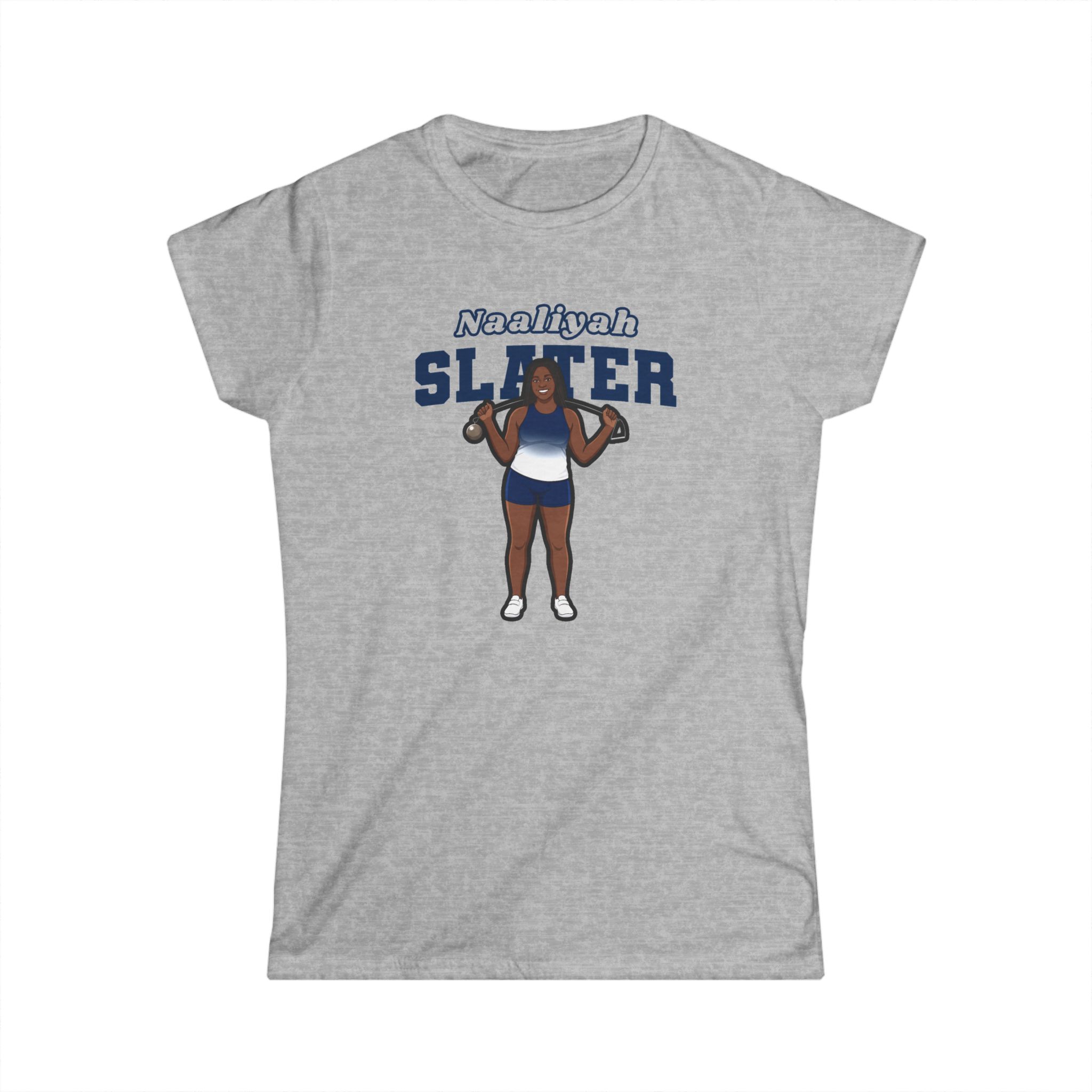 Women's Softstyle Tee — character_name_arch in Grey