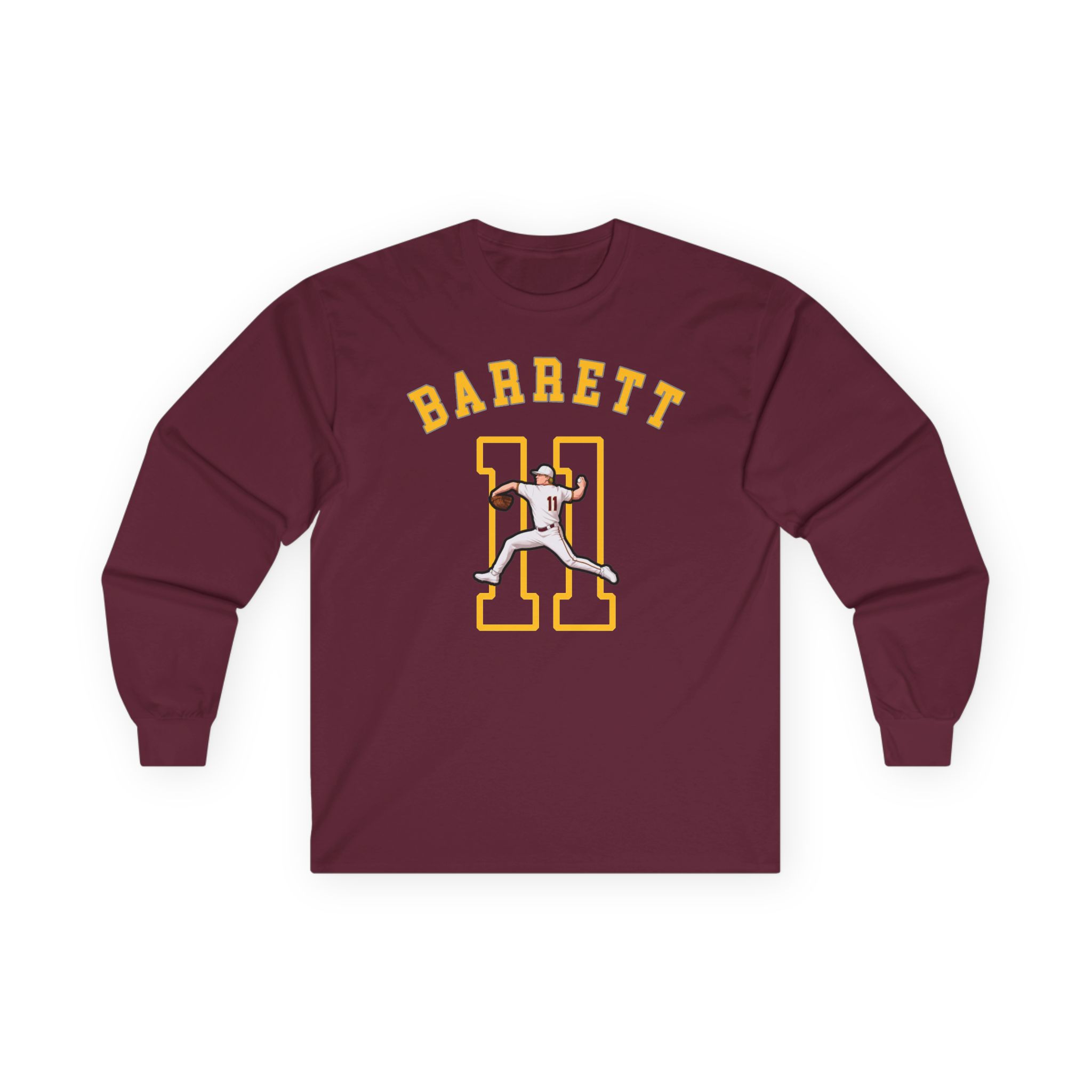 Long Sleeve Tee — character_shirsey_arch in Maroon
