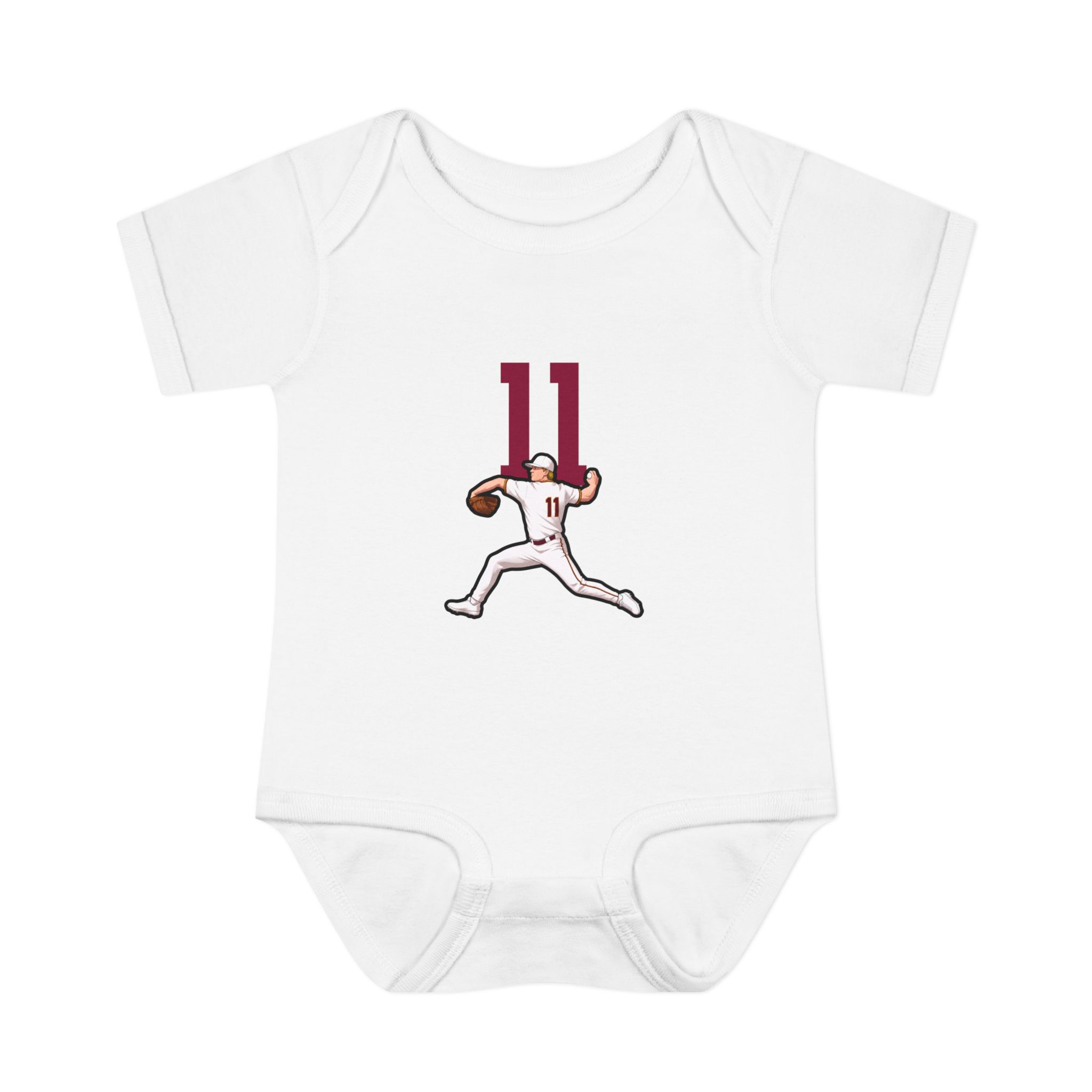 Baby Onesie — character_number_top in White