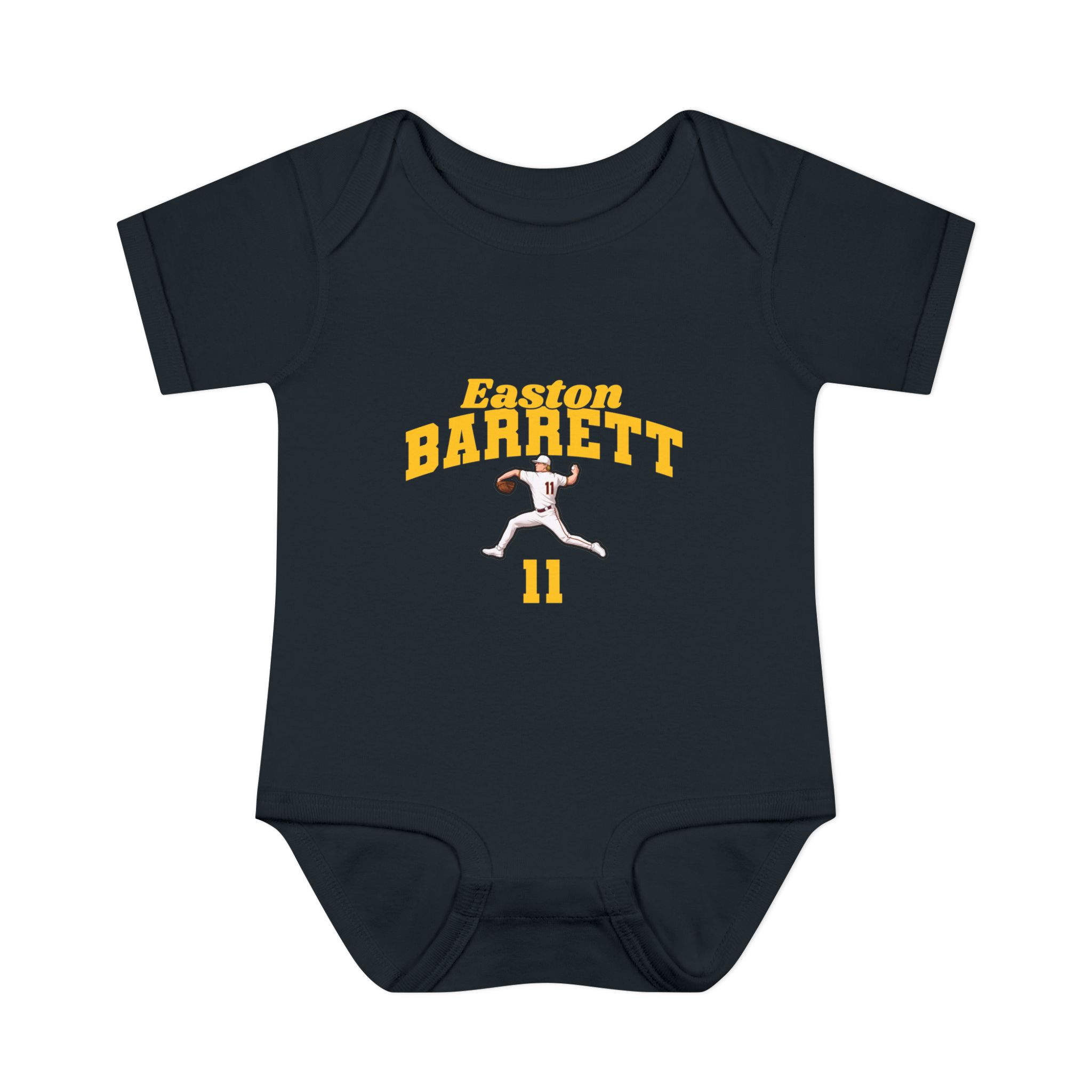 Baby Onesie — character_signature_arch in Black
