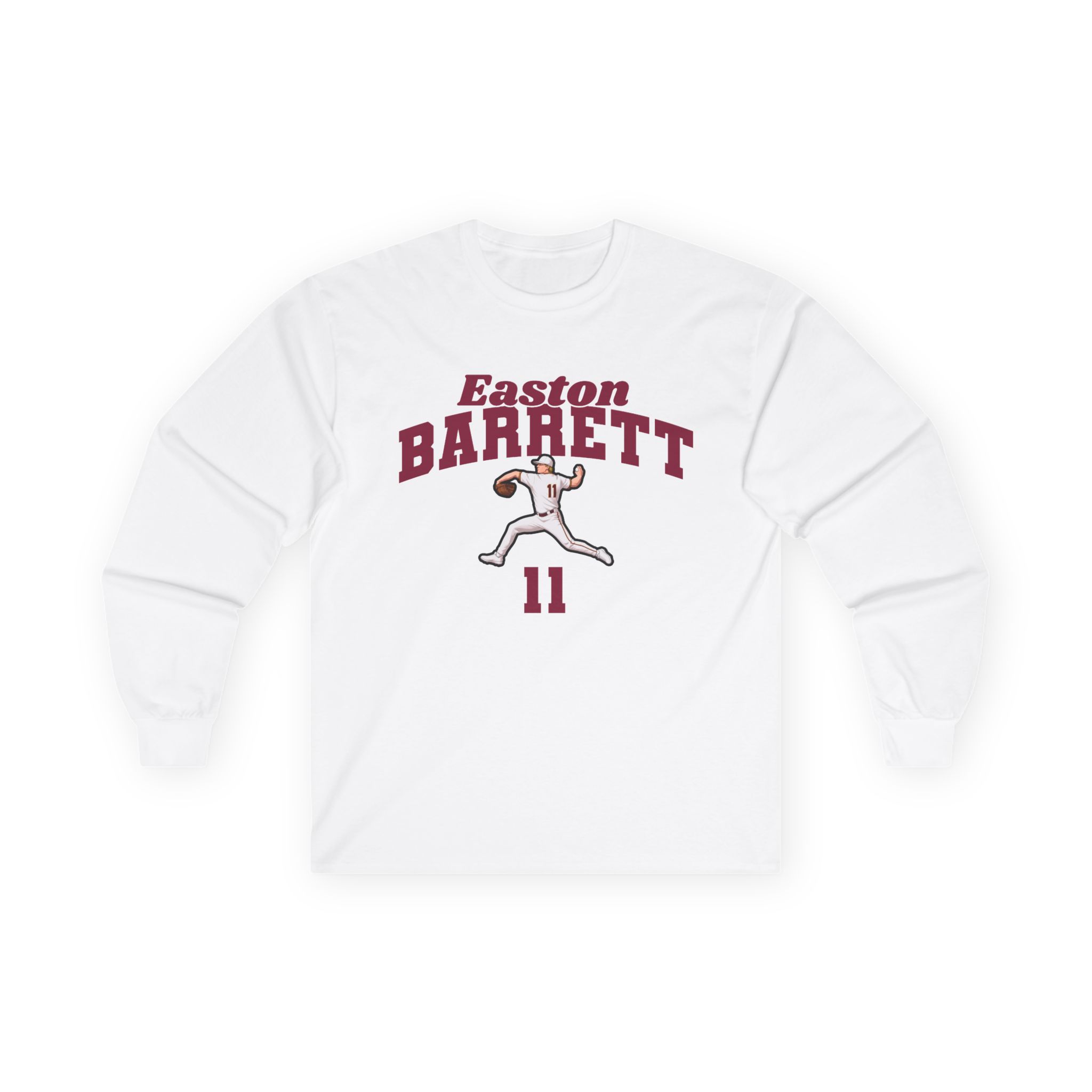Long Sleeve Tee — character_signature_arch in White