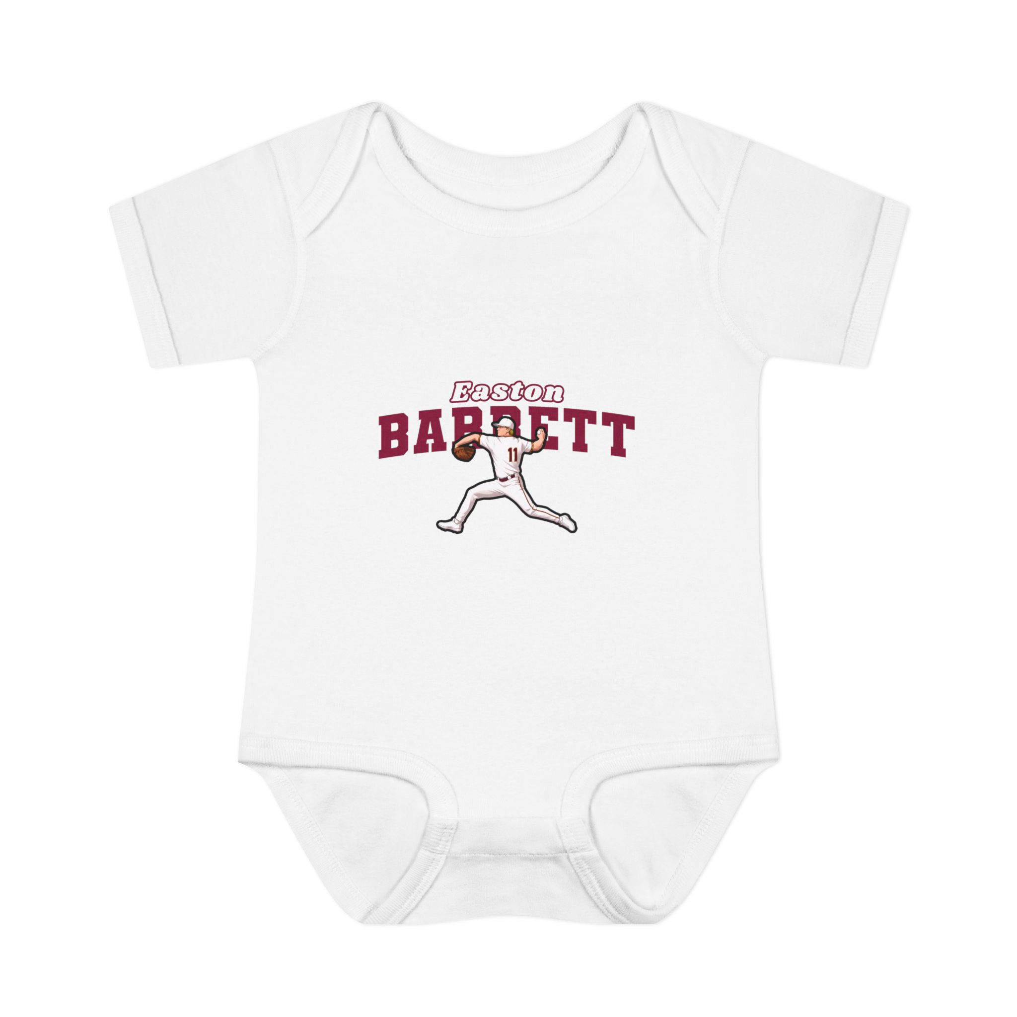 Baby Onesie — character_name_arch in White