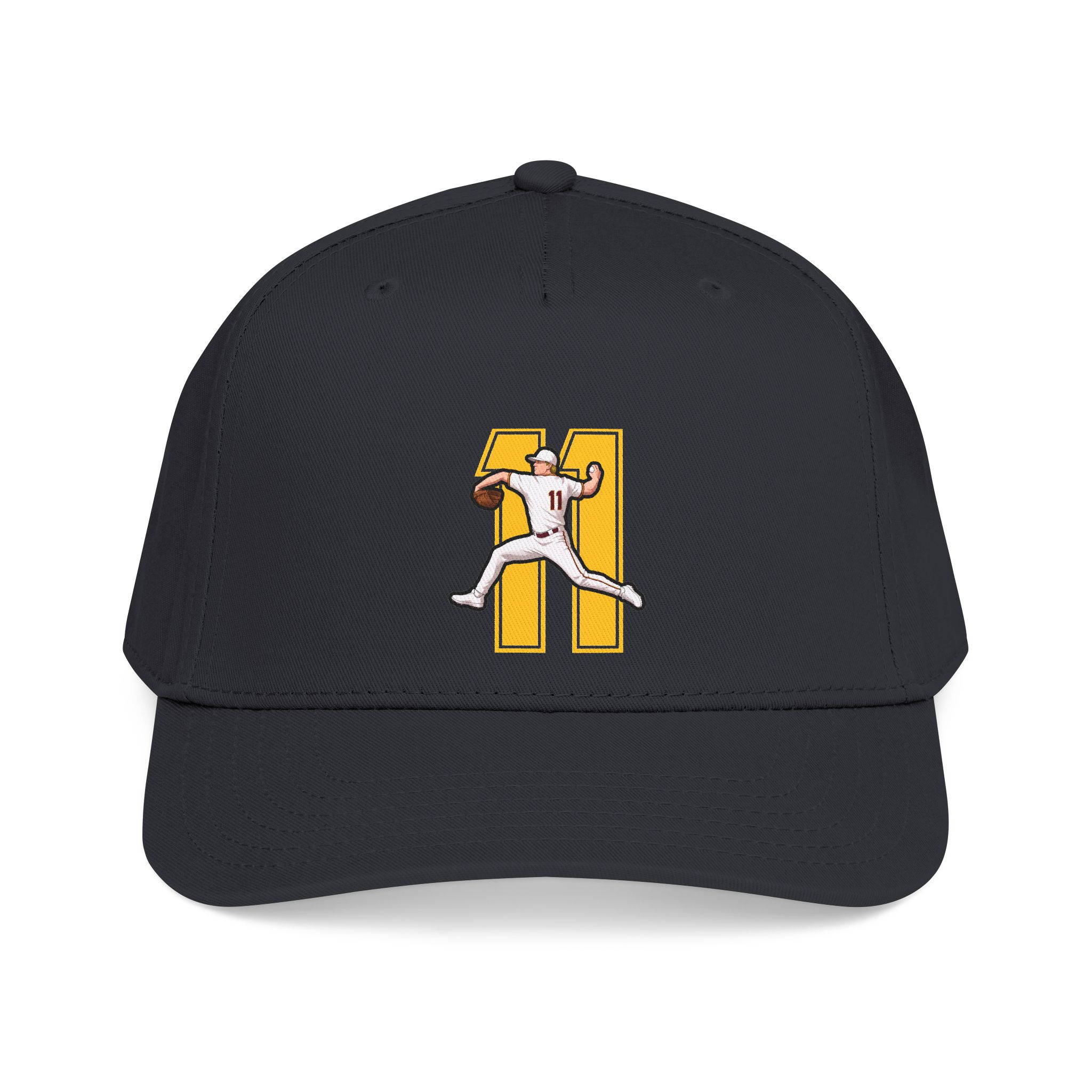 Baseball Cap — character_number in Black