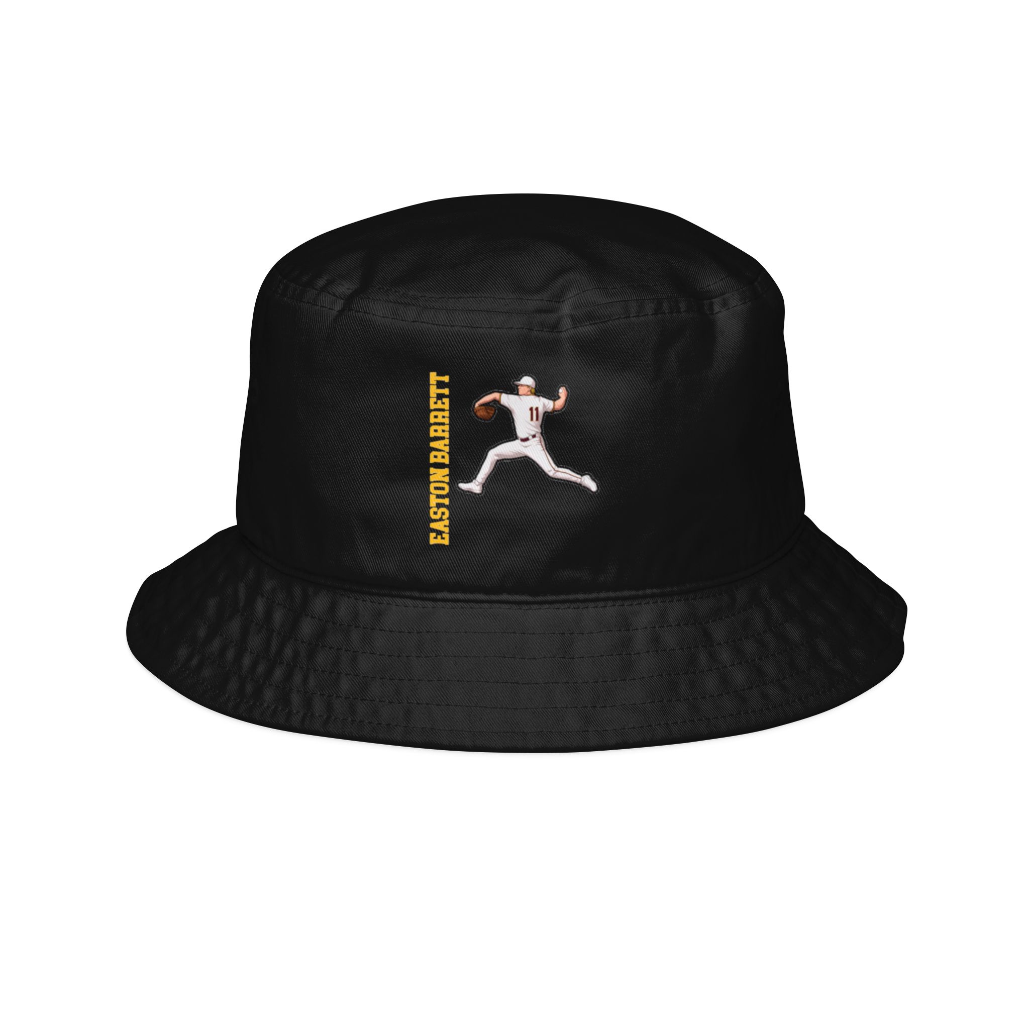 Bucket Hat — character_name_vertical in Black