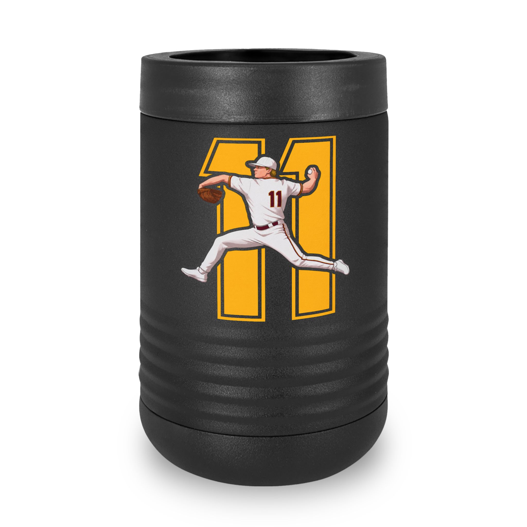 Stainless Can Cooler — character_number in Black