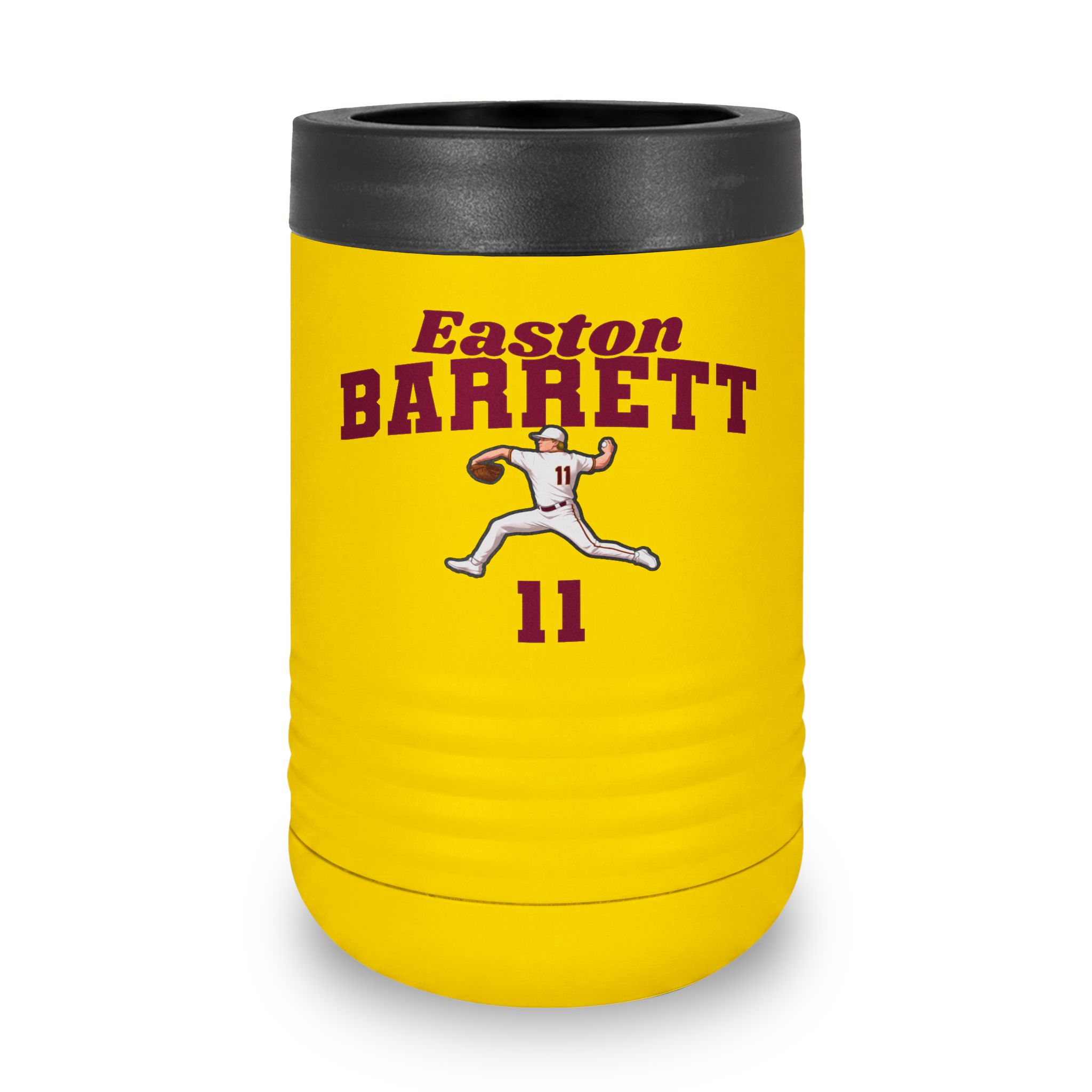 Stainless Can Cooler — character_signature_arch in Yellow
