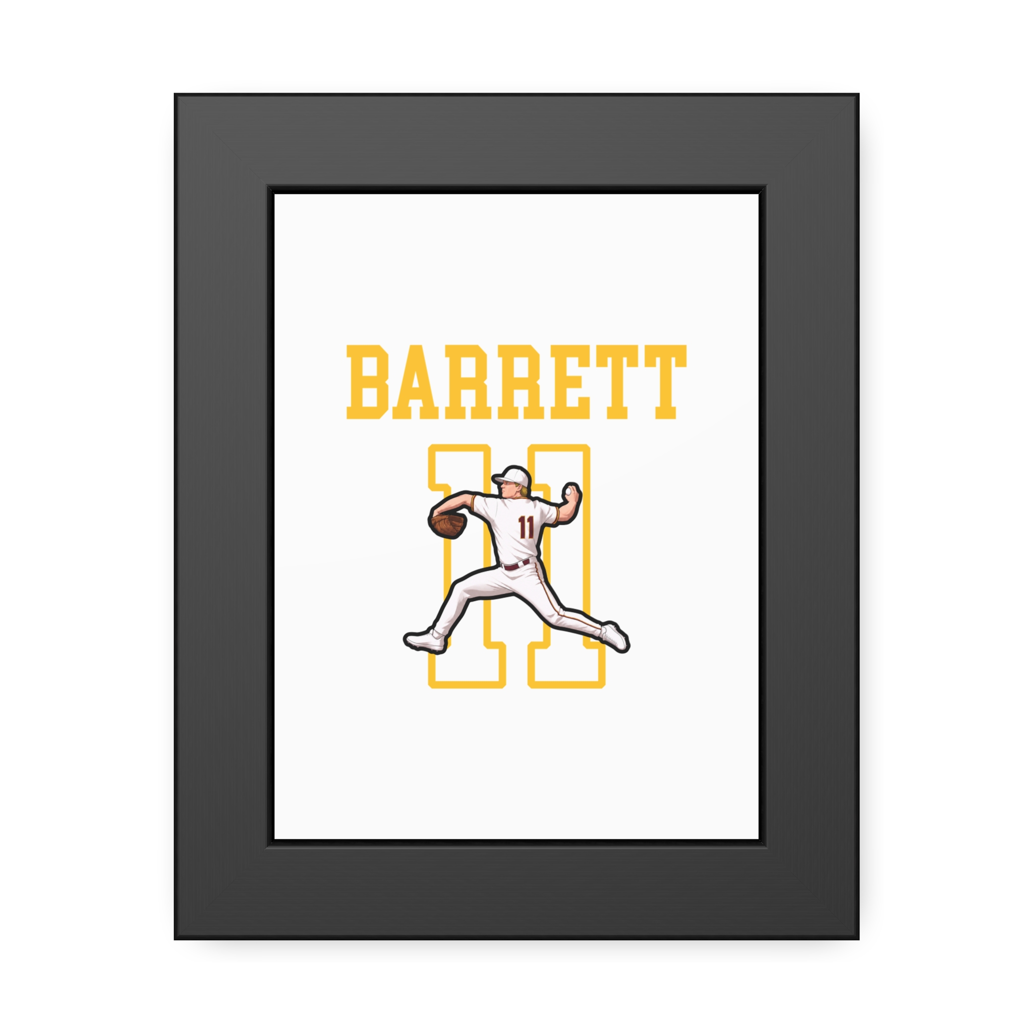 Framed Poster — character_shirsey in Black