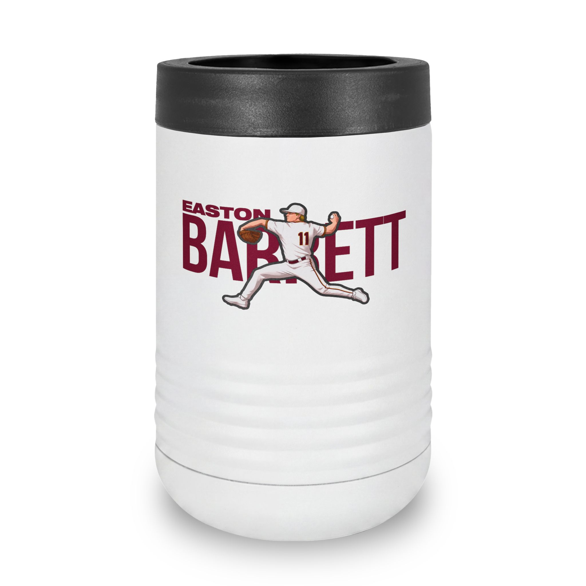 Stainless Can Cooler — character_player_name in White