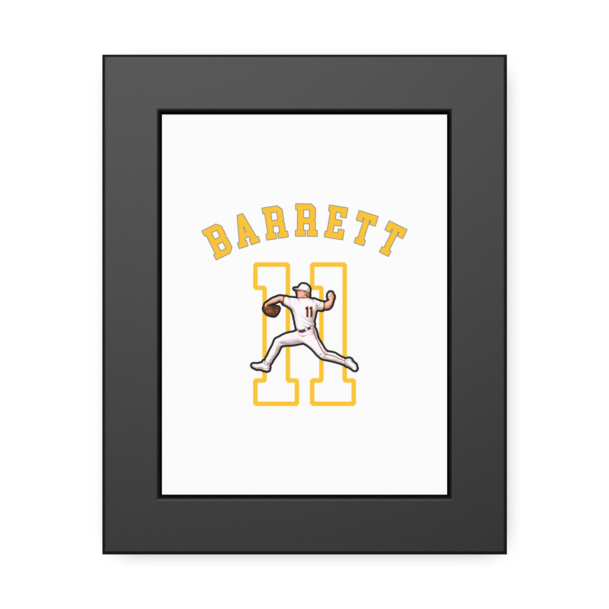 Framed Poster — character_shirsey_arch in Black