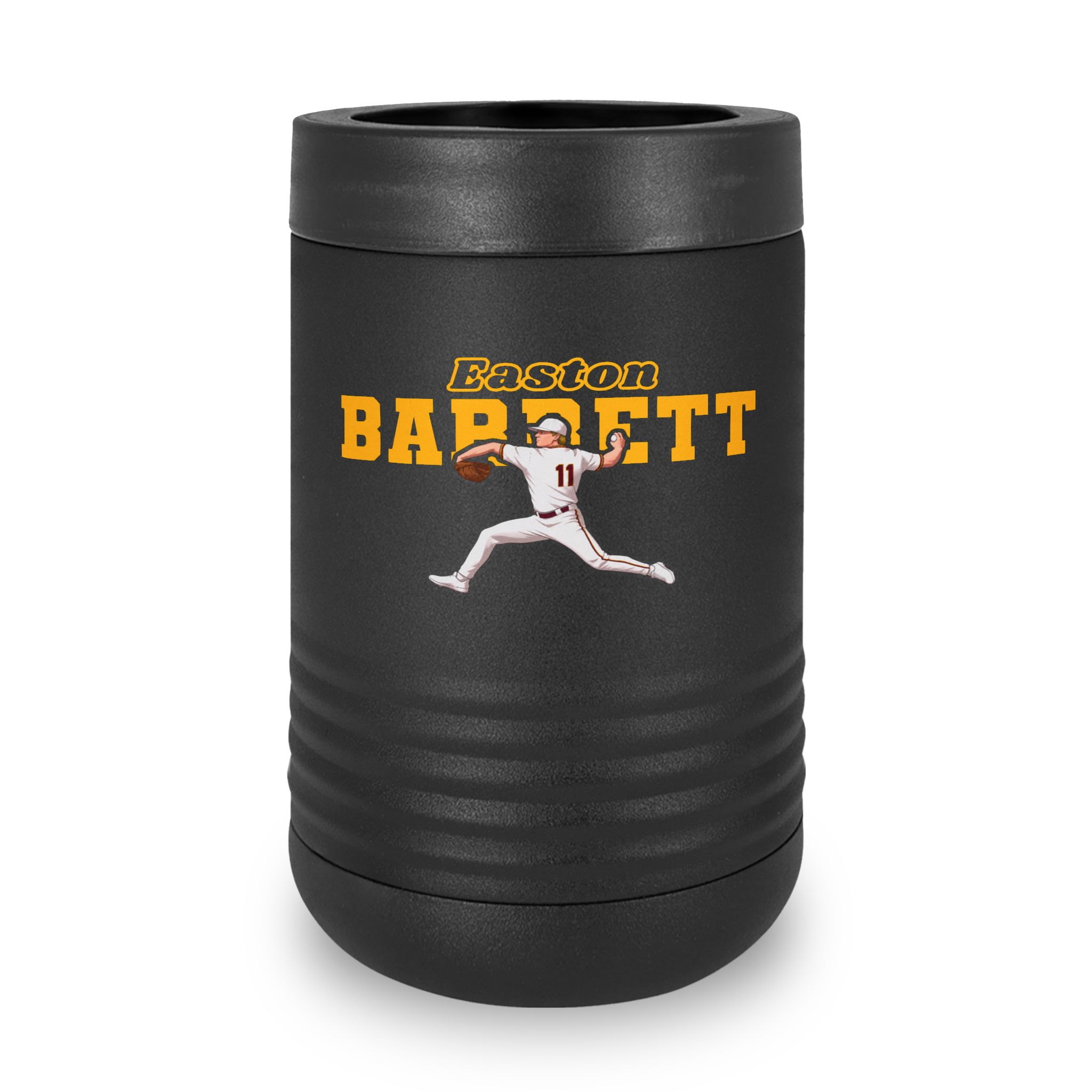 Stainless Can Cooler — character_name_arch in Black