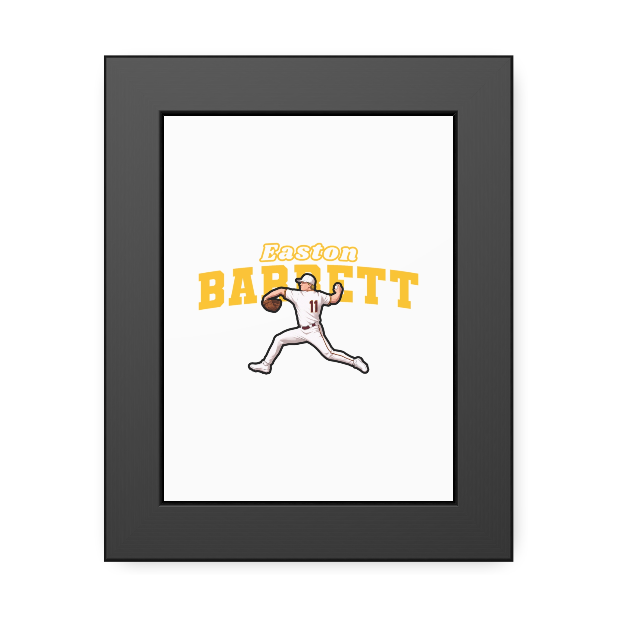 Framed Poster — character_name_arch in Black
