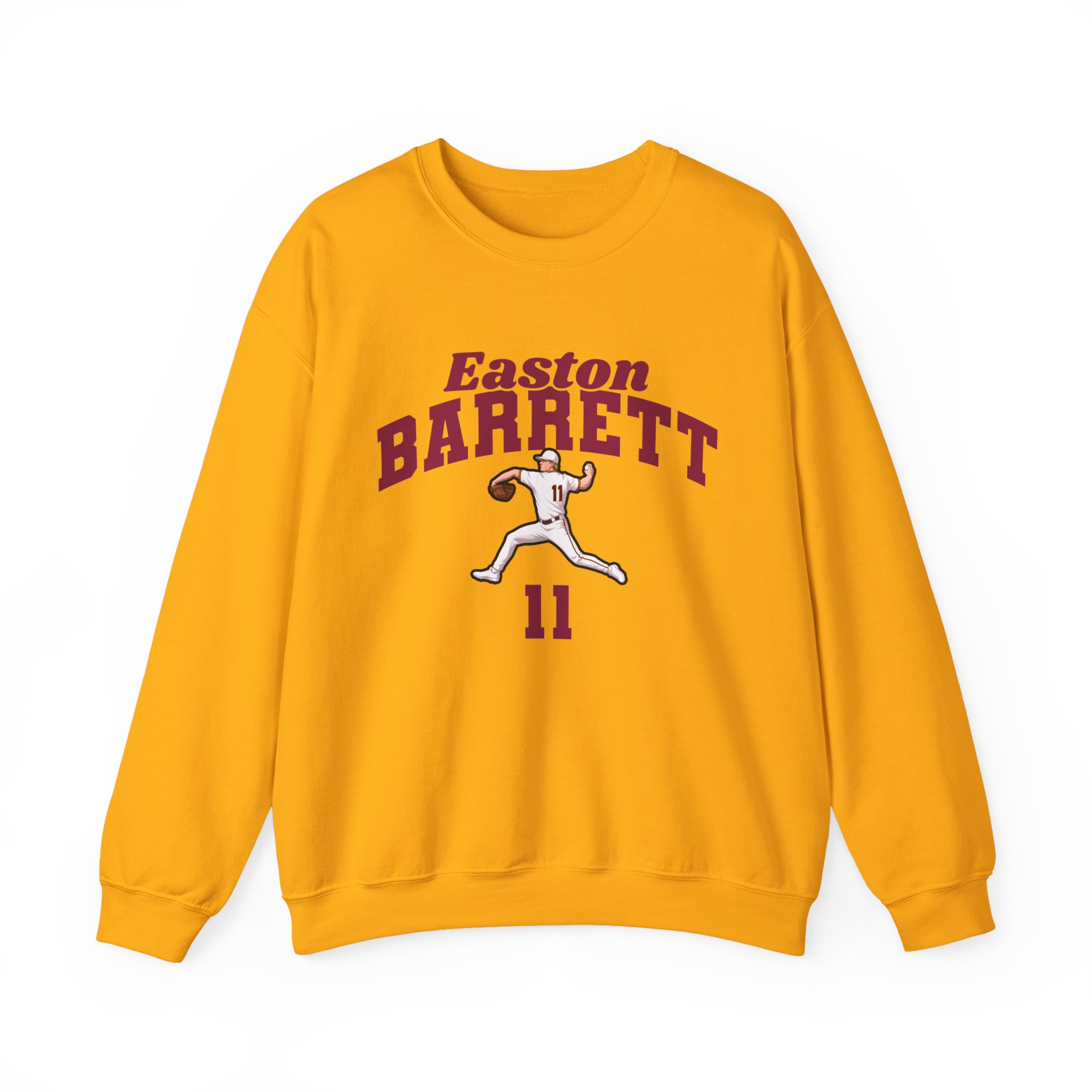 Crewneck Sweatshirt — character_signature_arch in Gold
